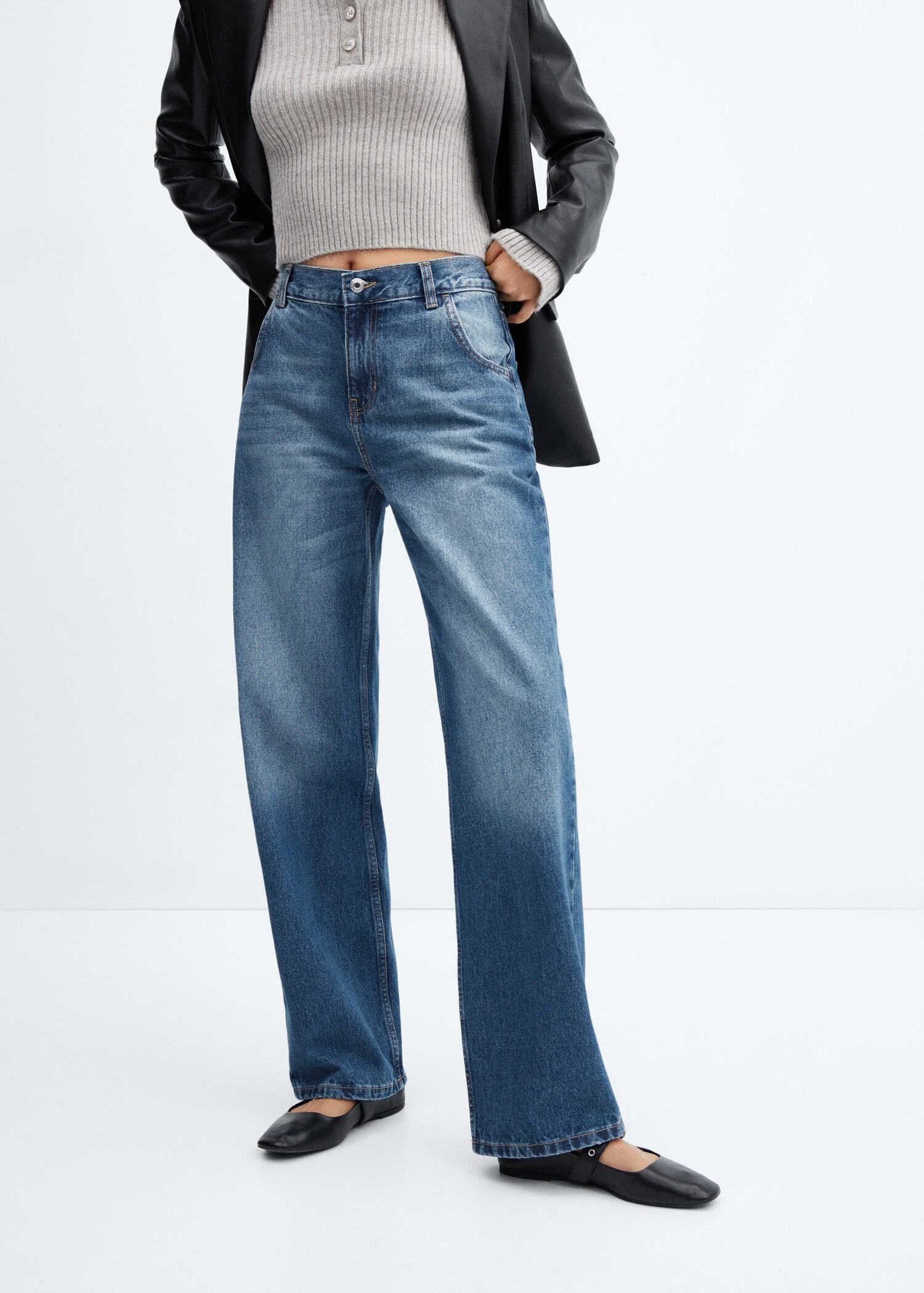 Jeans wideleg vita bassa - Piano medio