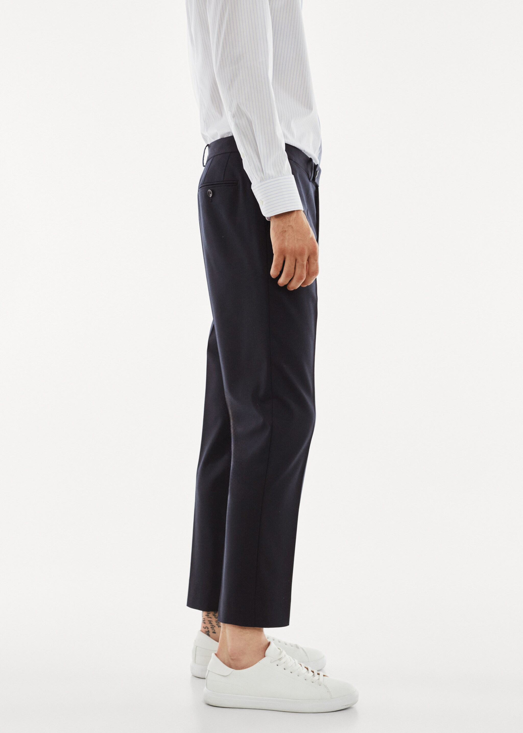 Stretch virgin wool suit pants - Details of the article 2