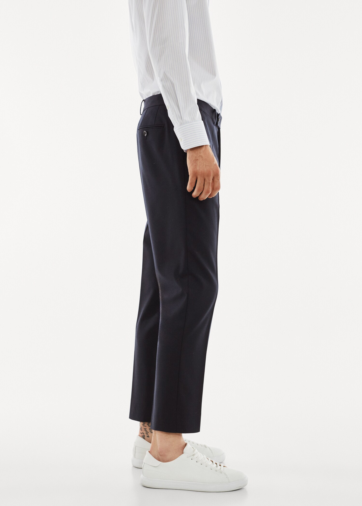 Stretch virgin wool suit trousers - Details of the article 2