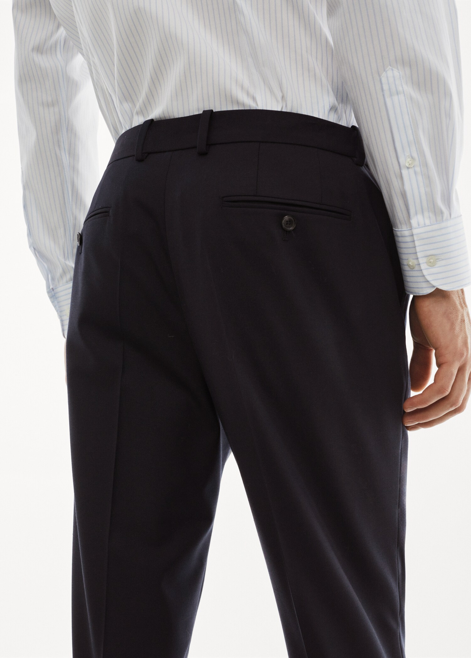 Stretch virgin wool suit trousers - Details of the article 6