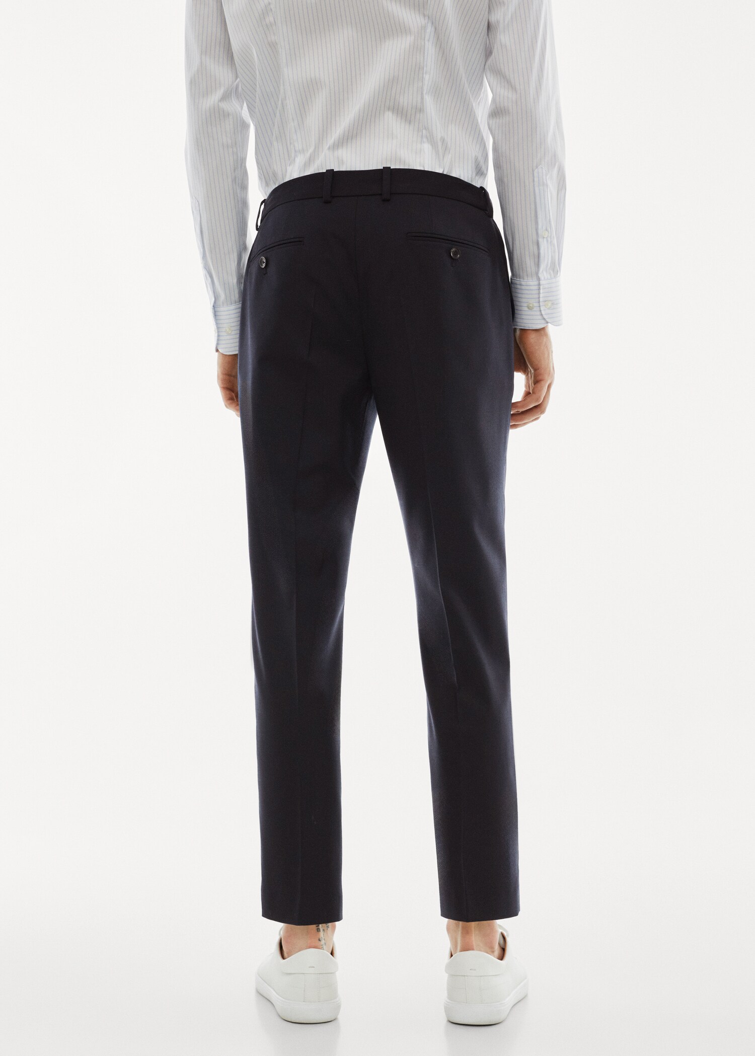 Stretch virgin wool suit trousers - Reverse of the article