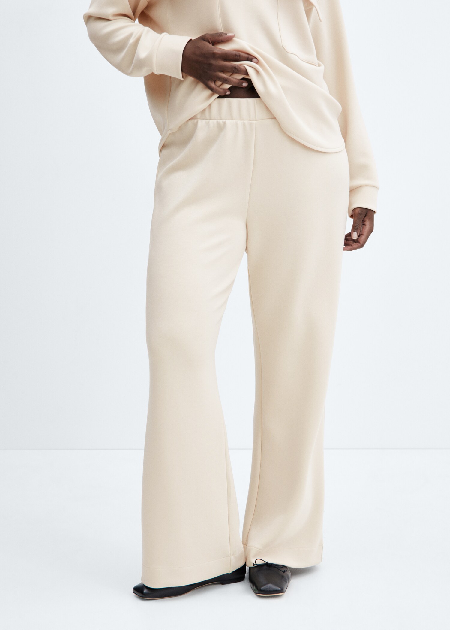 Wideleg trousers with elastic waist - Details of the article 5
