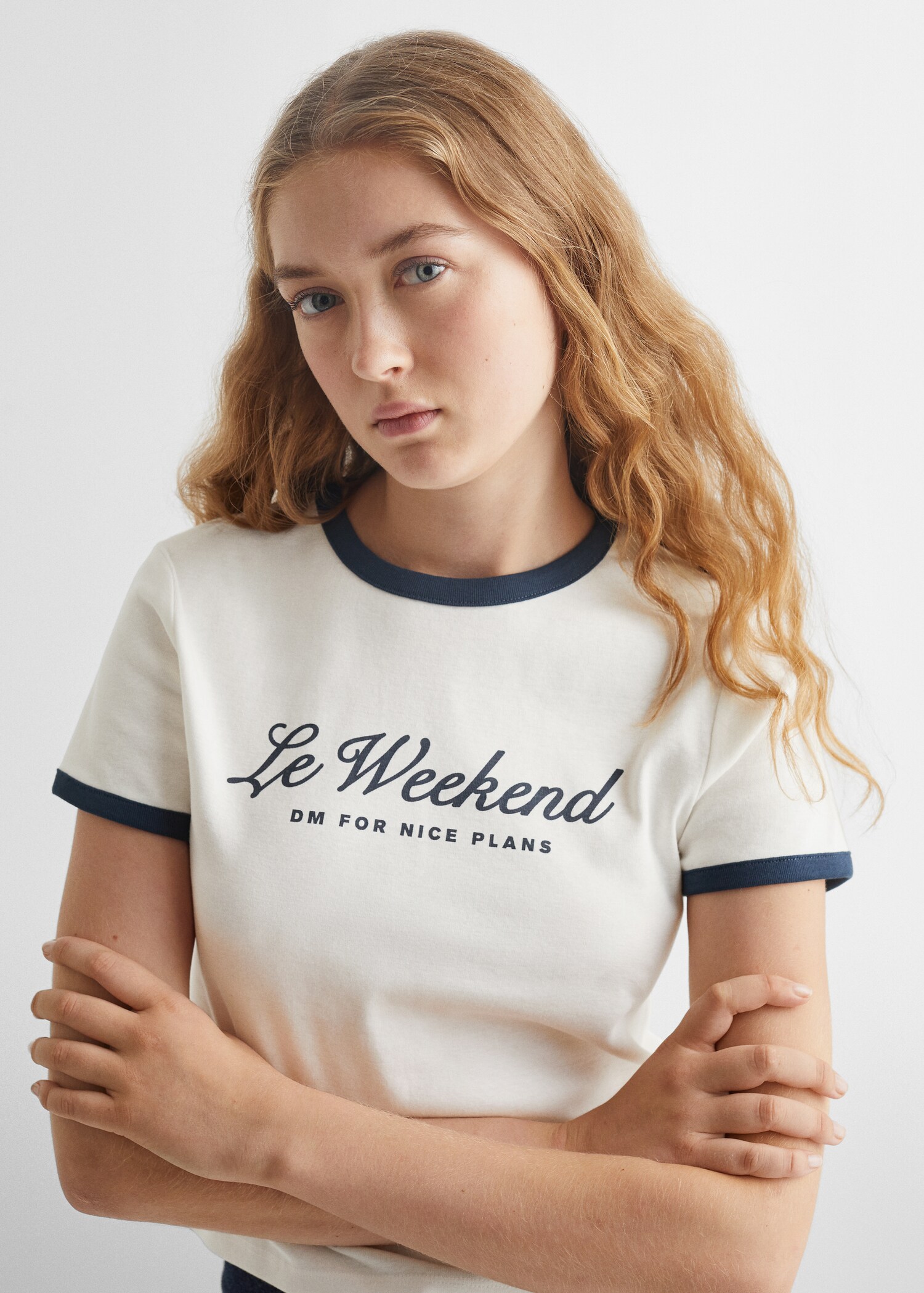 Camiseta crop mensaje - Detalle del artículo 1