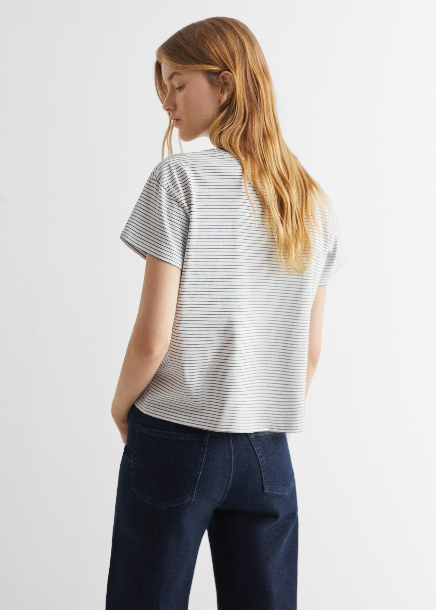 T-shirt algodão riscas - Verso do artigo