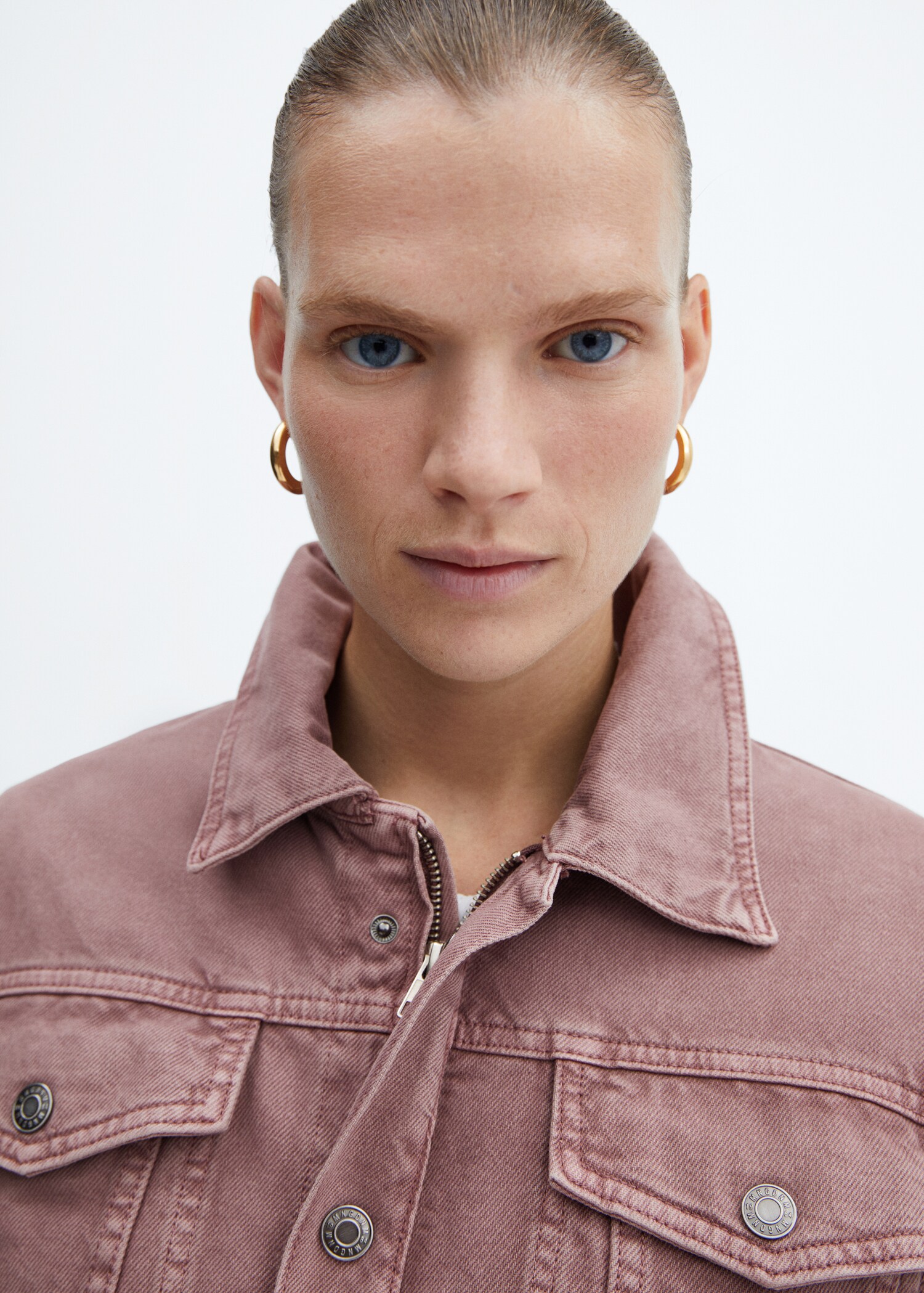 Blouson en jean cordon de serrage - Détail de l'article 1