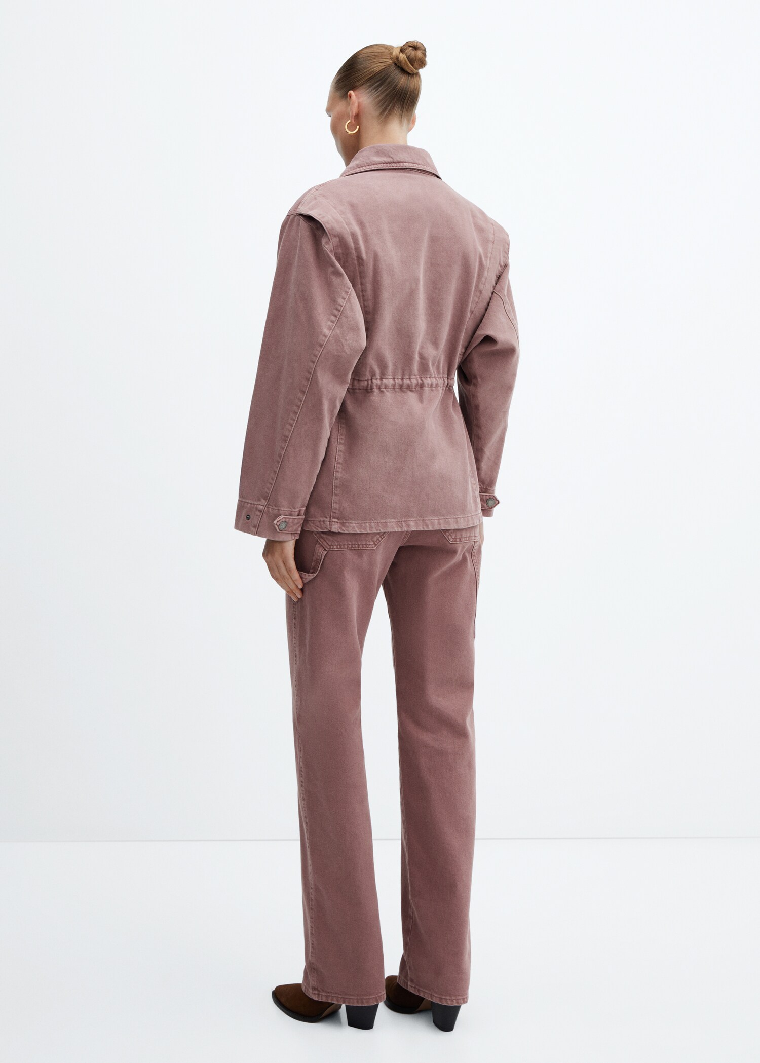 Blouson en jean cordon de serrage - Verso de l’article