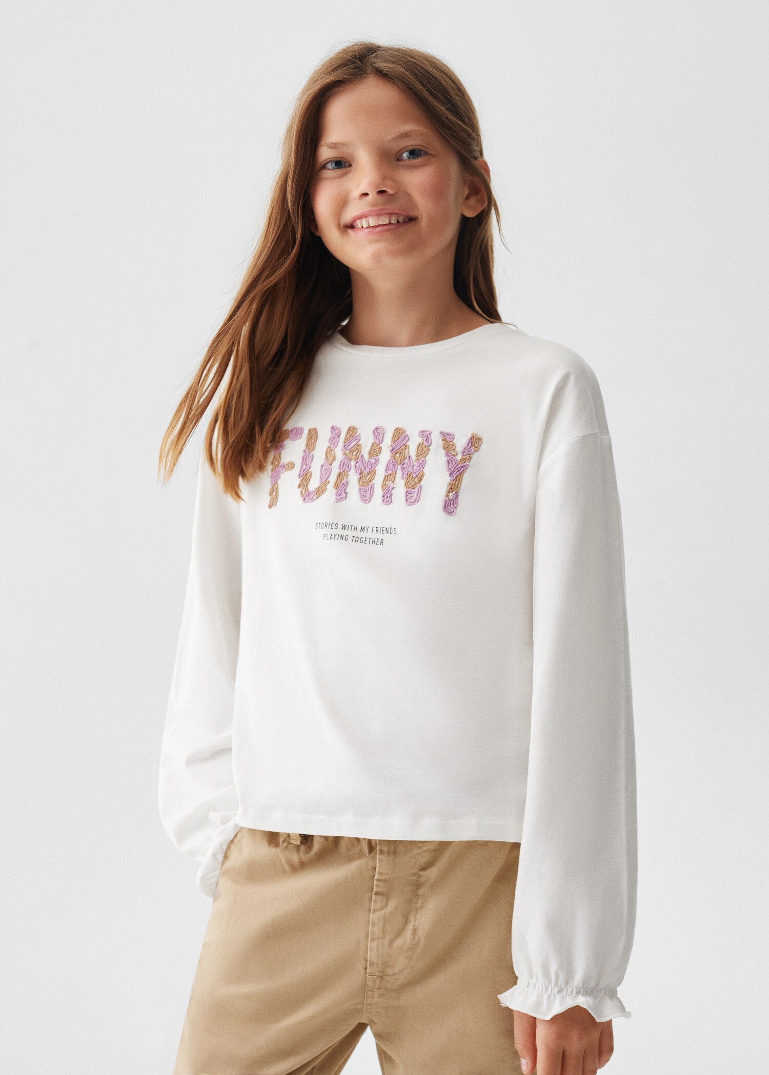 T-shirt met boodschap - Middenvlak