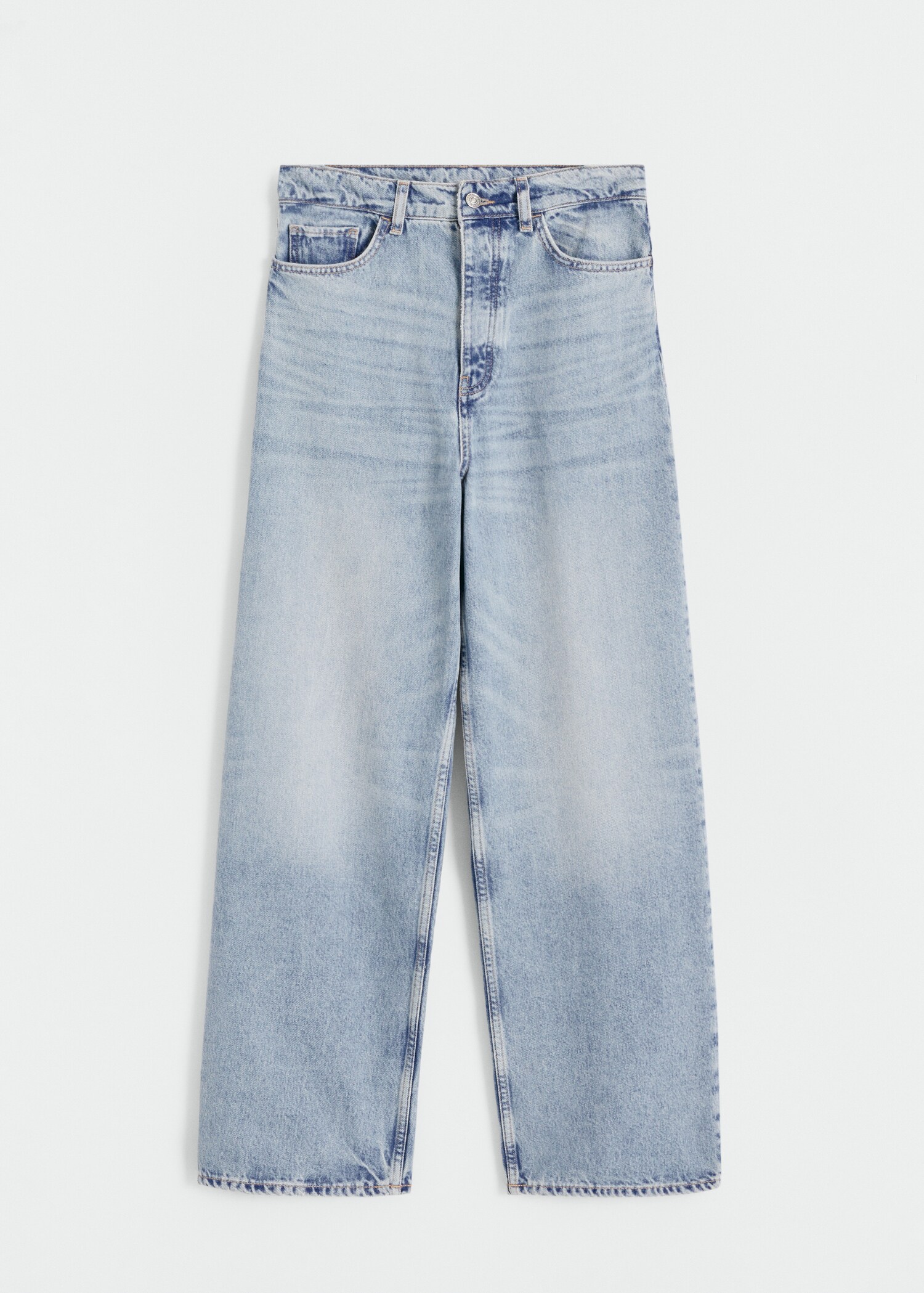 Wide leg mid-rise jeans - Article without model