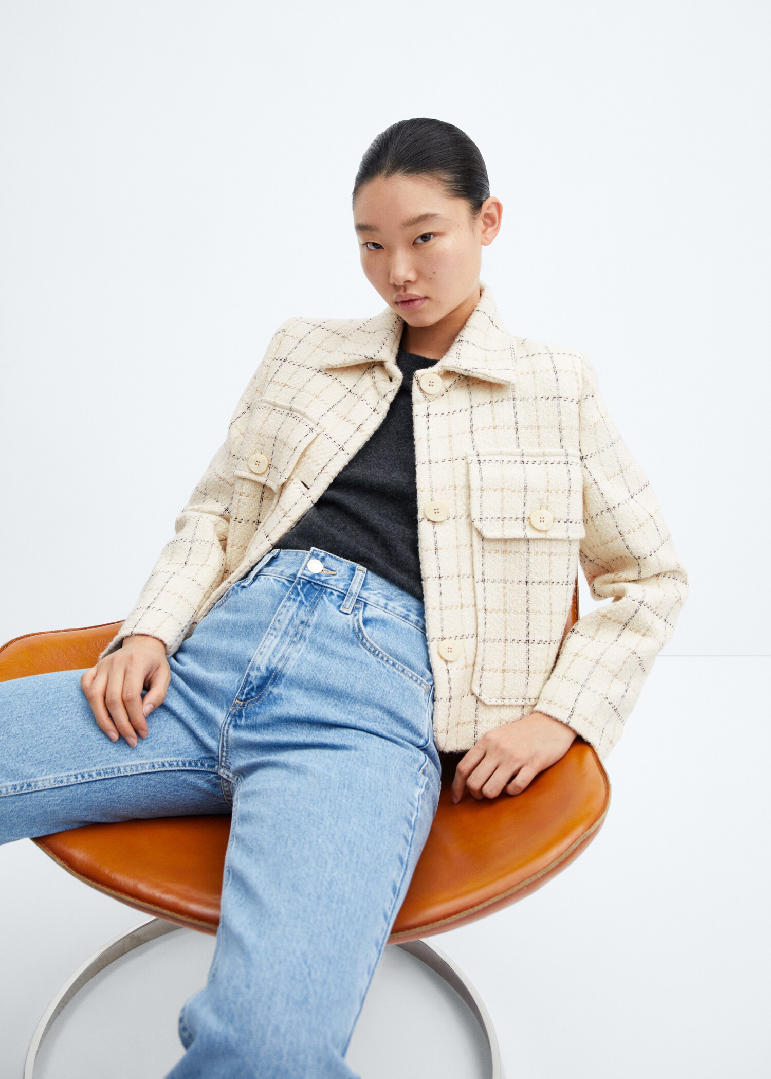 Check tweed jacket - Details of the article 2