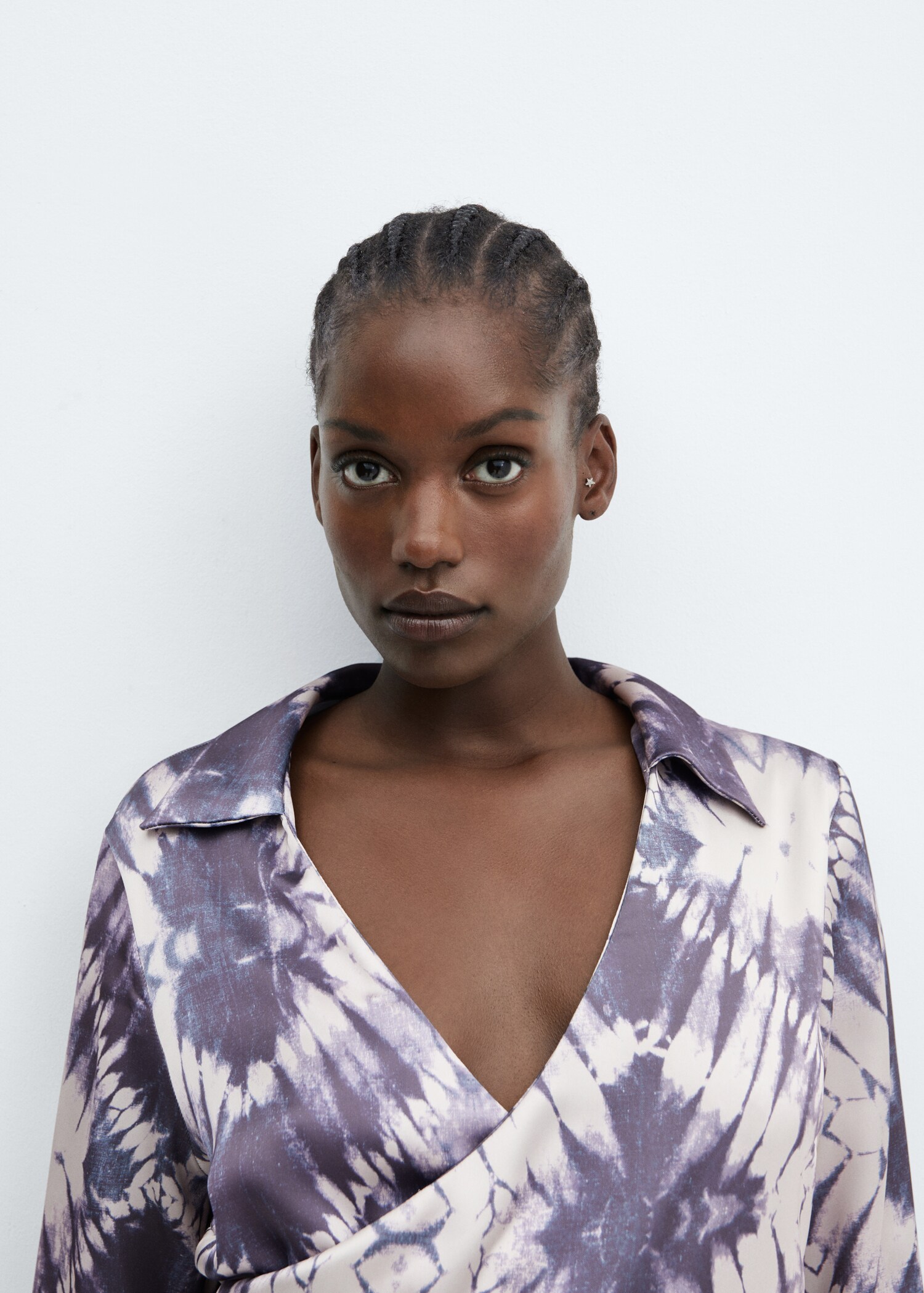 Satin tie-dye dress - Details of the article 4