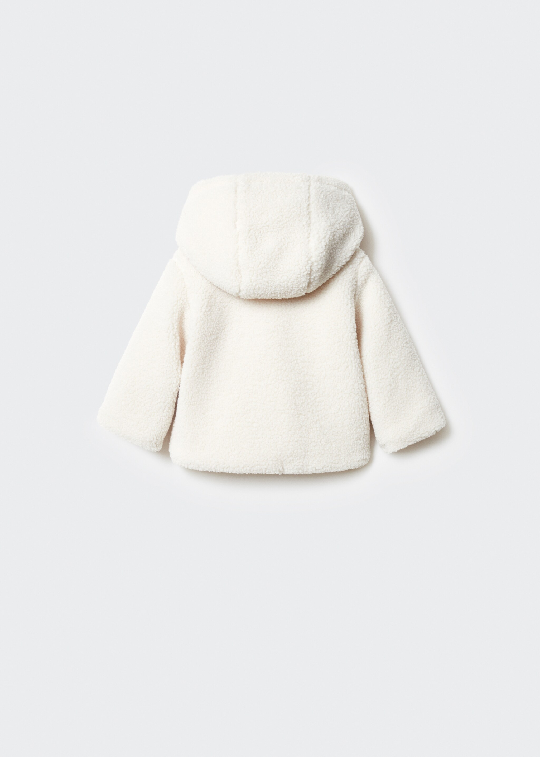 Double-breasted coat with shearling-effect lining - Reverse of the article