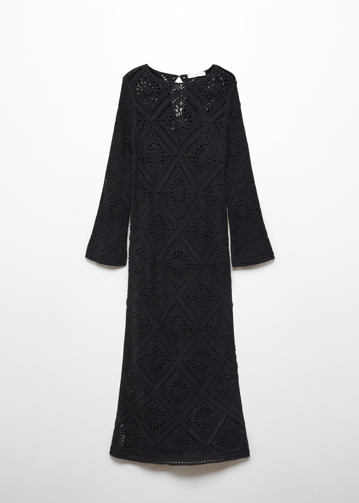 Flared-sleeve crochet dress - Article without model