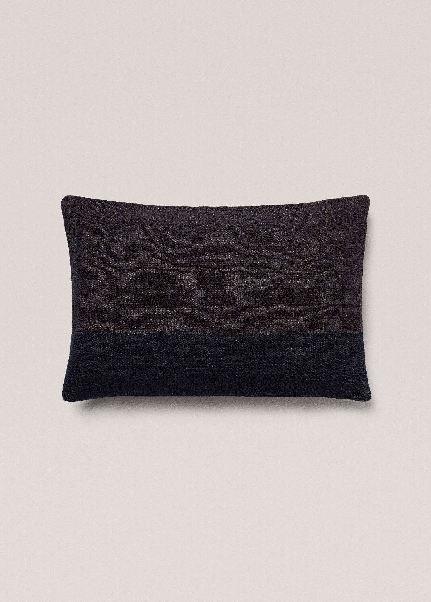 Kontrastierender Leinen-Kissenbezug 40 x 60 cm - Artikel ohne Model
