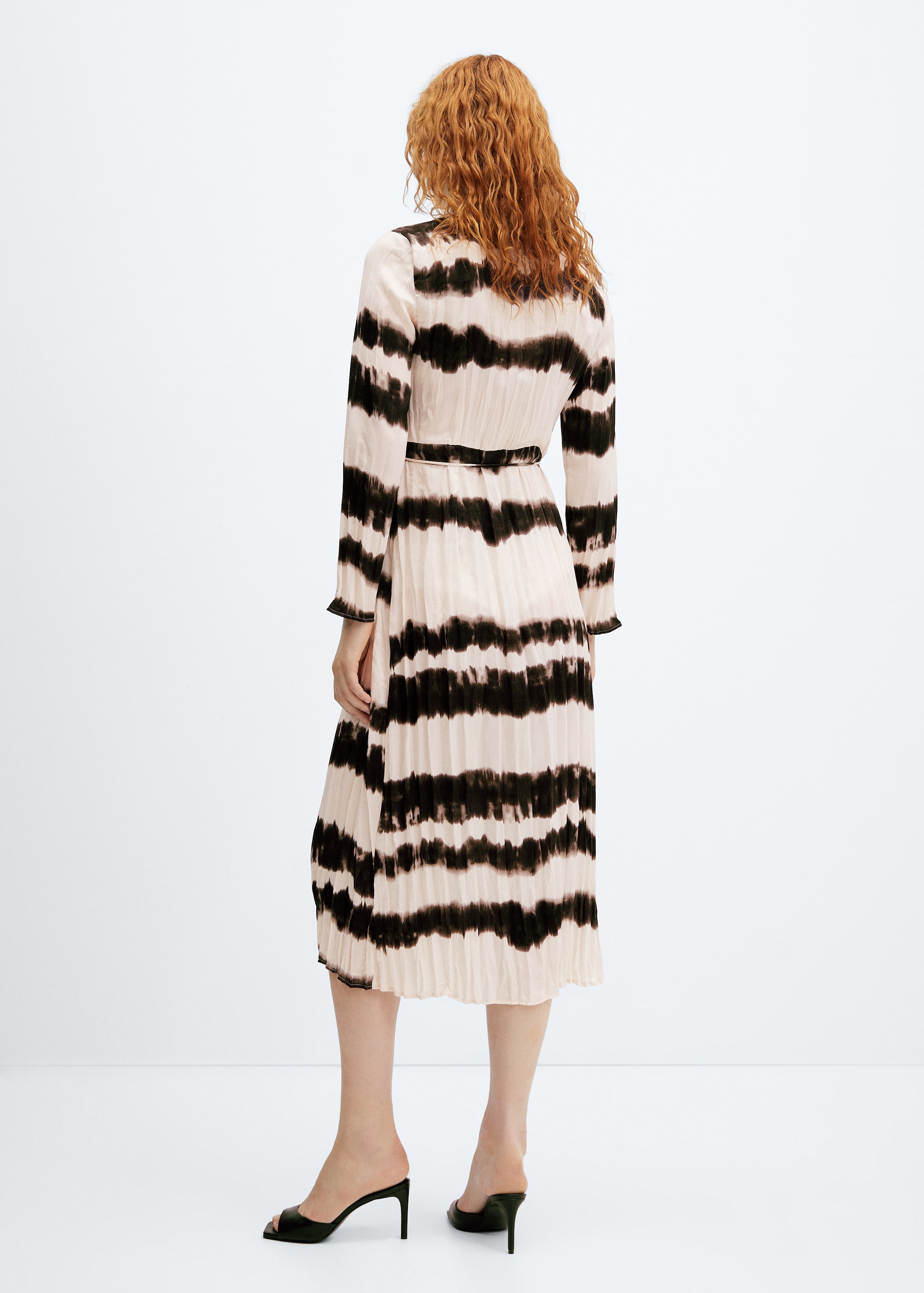 Robe chemise plissée tie and dye - Main Image