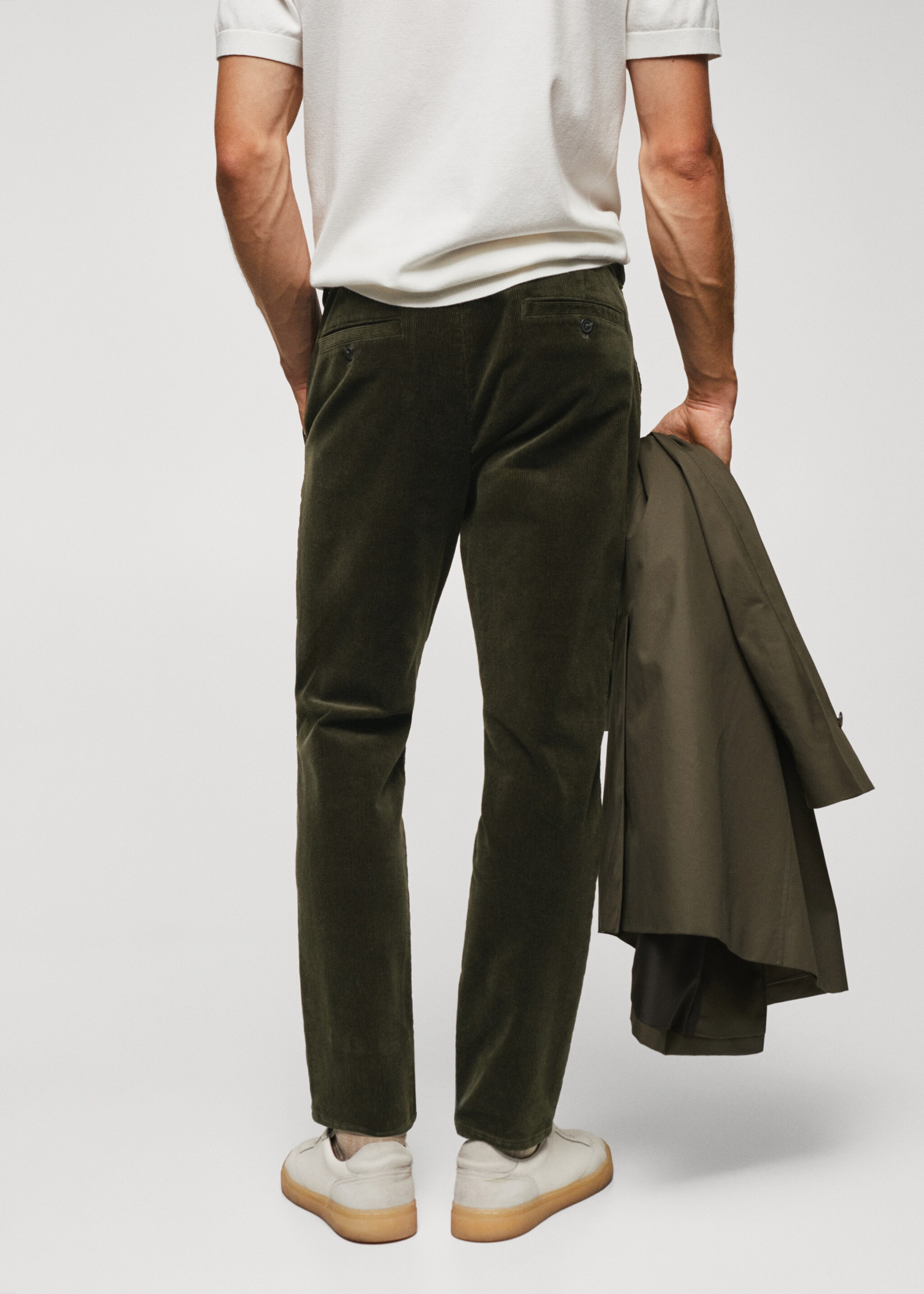Corduroy slim-fit cropped pants - Reverse of the article