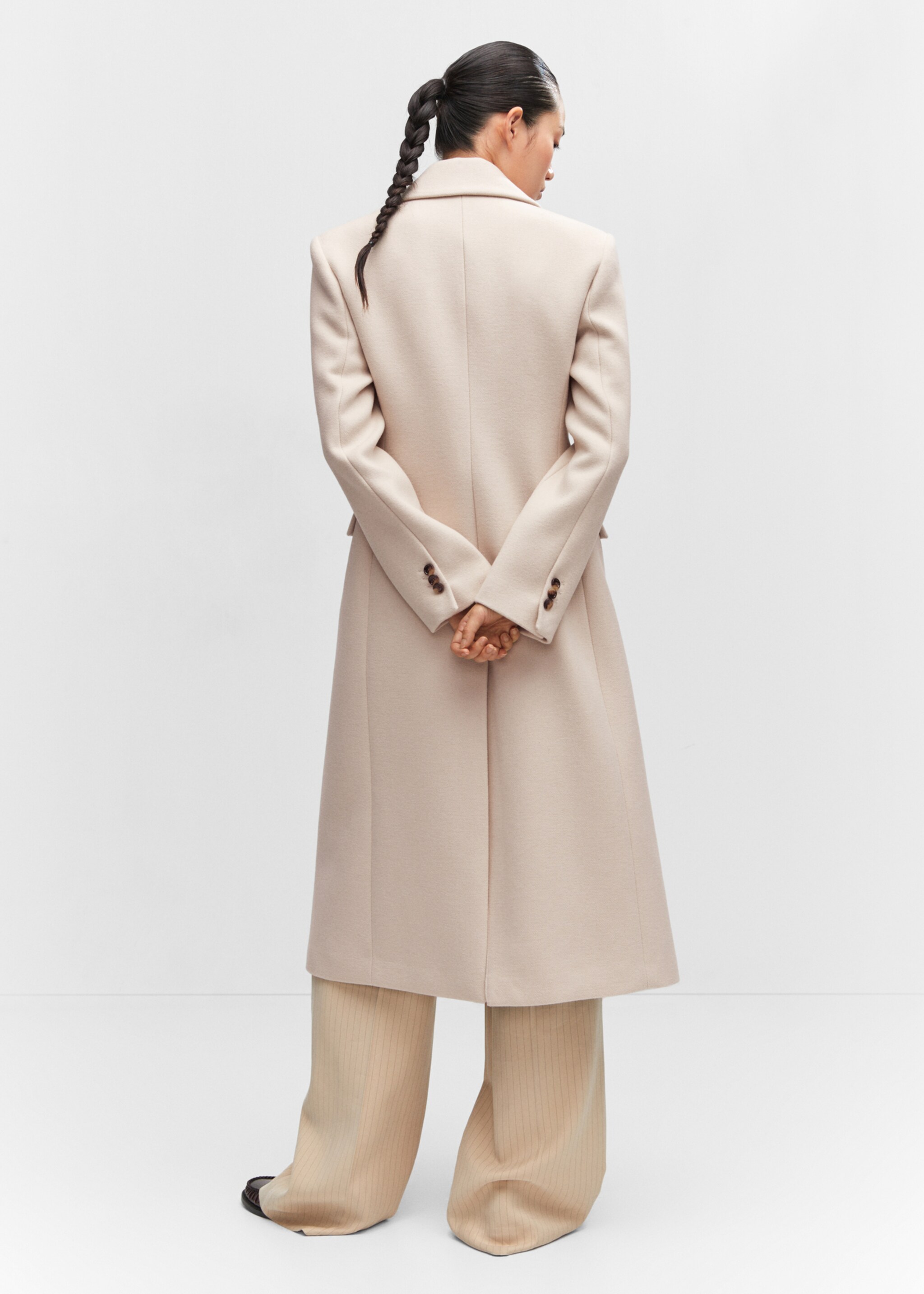Manteau long en laine - Verso de l’article