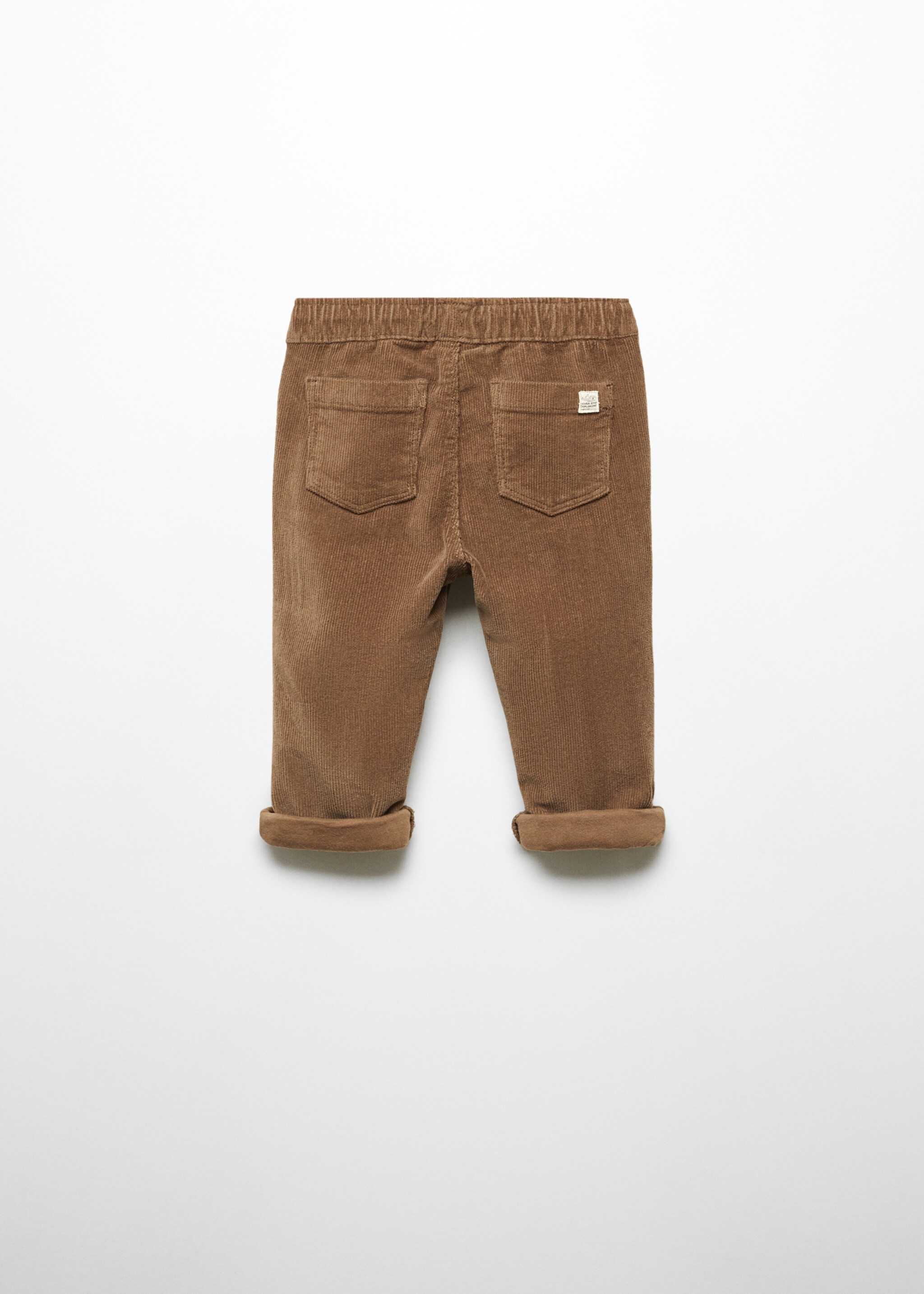 Corduroy jogger trousers - Reverse of the article, Medium Brown. Ref: 57036719-00.