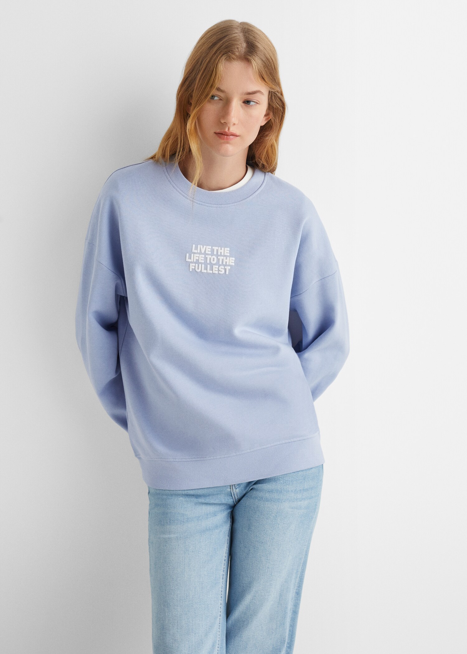 Printed message sweatshirt - Medium plane