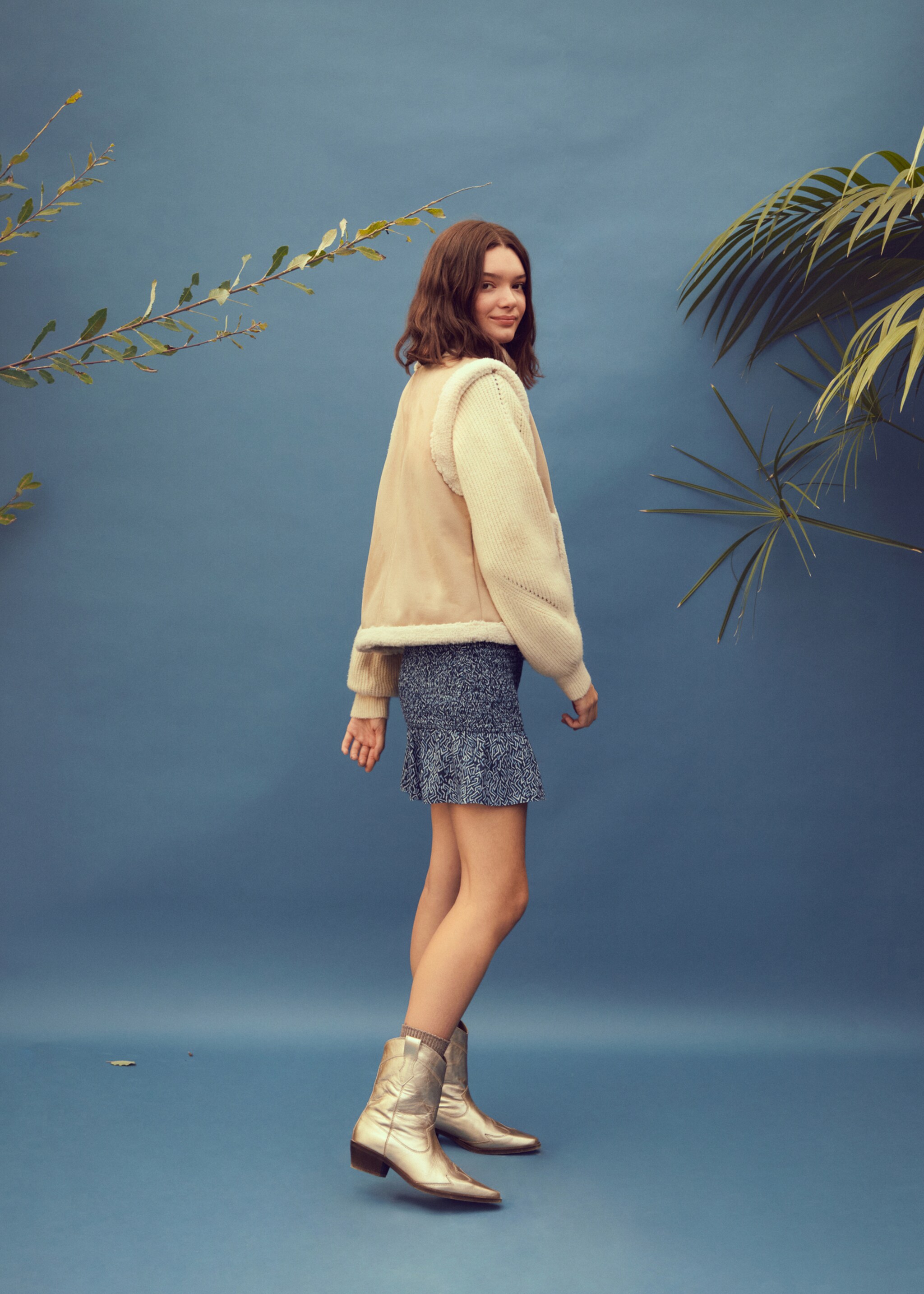 Botines pell cowboy - Detall de l'article 5, Daurat. Ref: 57037123-00.