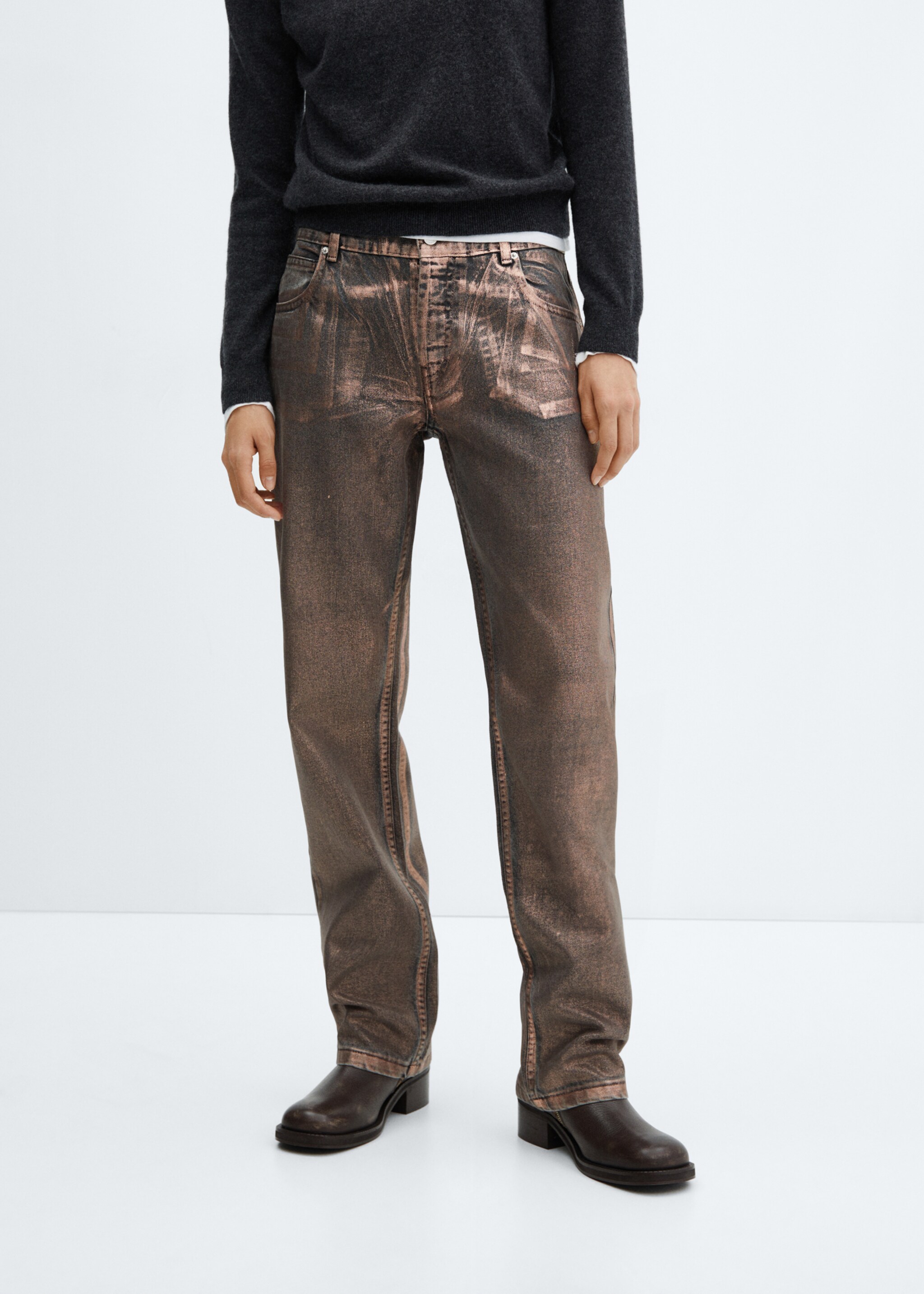 Gerade Jeans Foil - Mittlere Ansicht