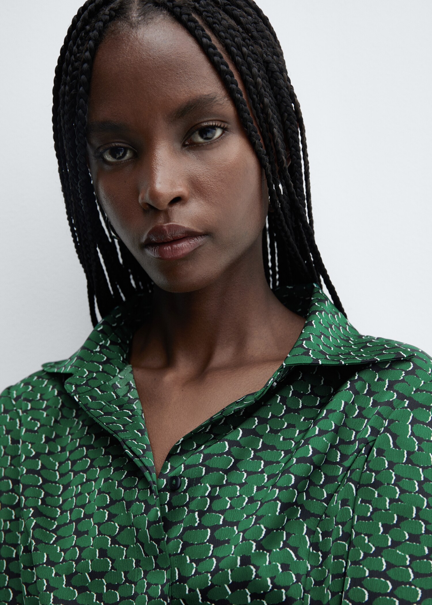 Belt printed dress - Details of the article 1