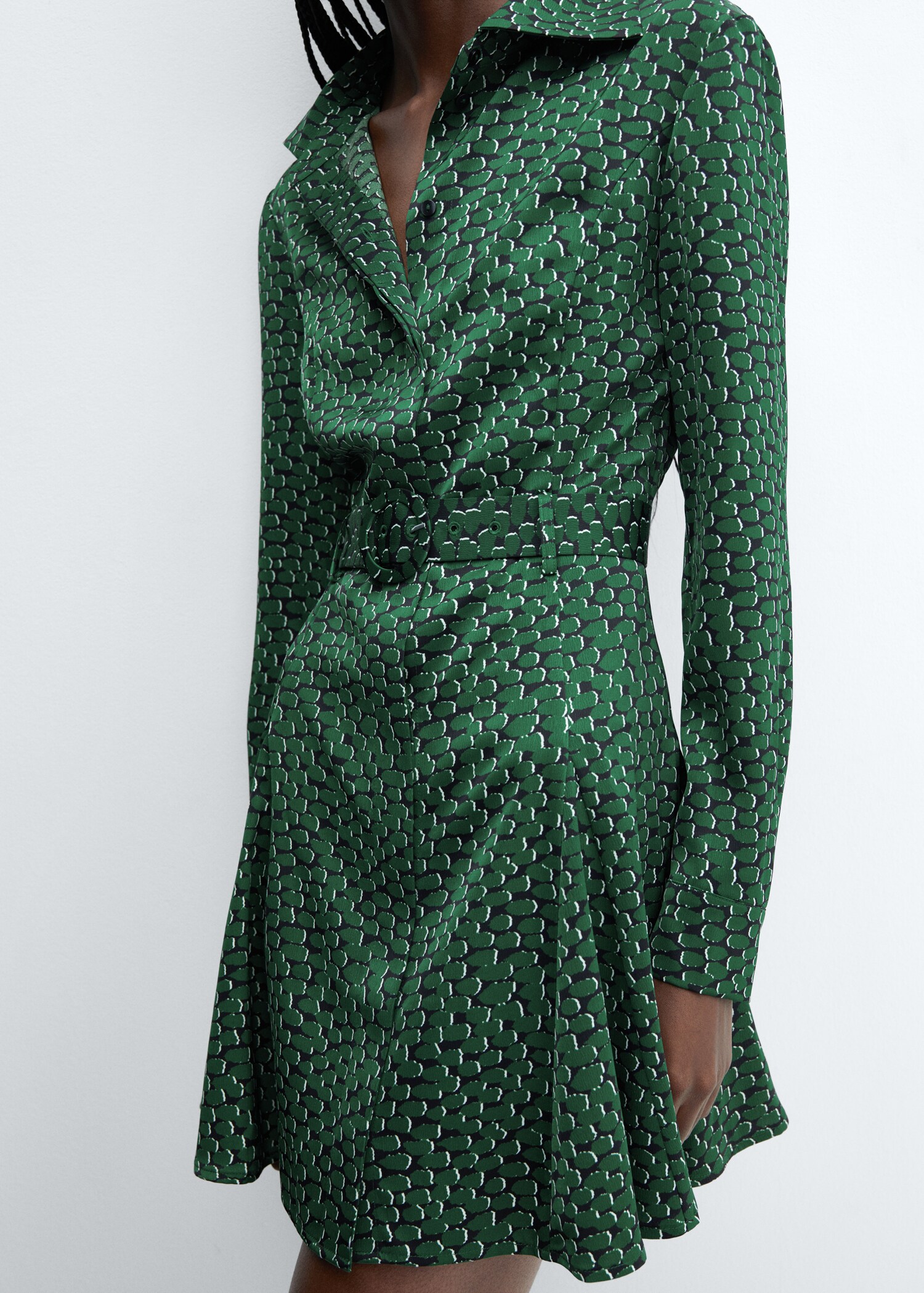 Belt printed dress - Details of the article 6