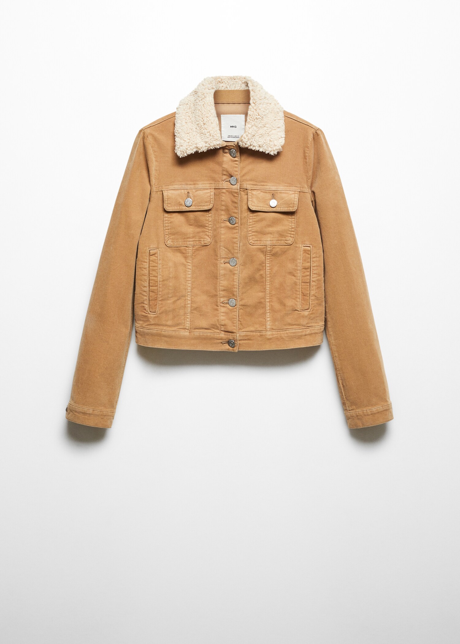 Corduroy jacket with shearling collar - Article without model