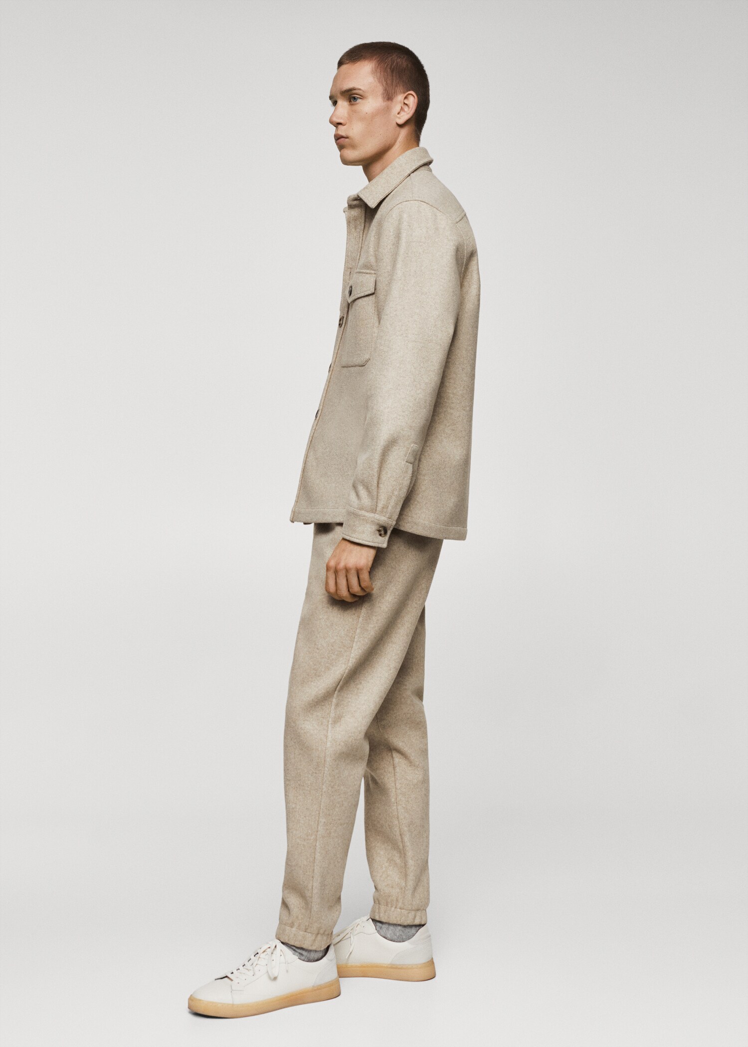 Flannel jogger trousers - Details of the article 2