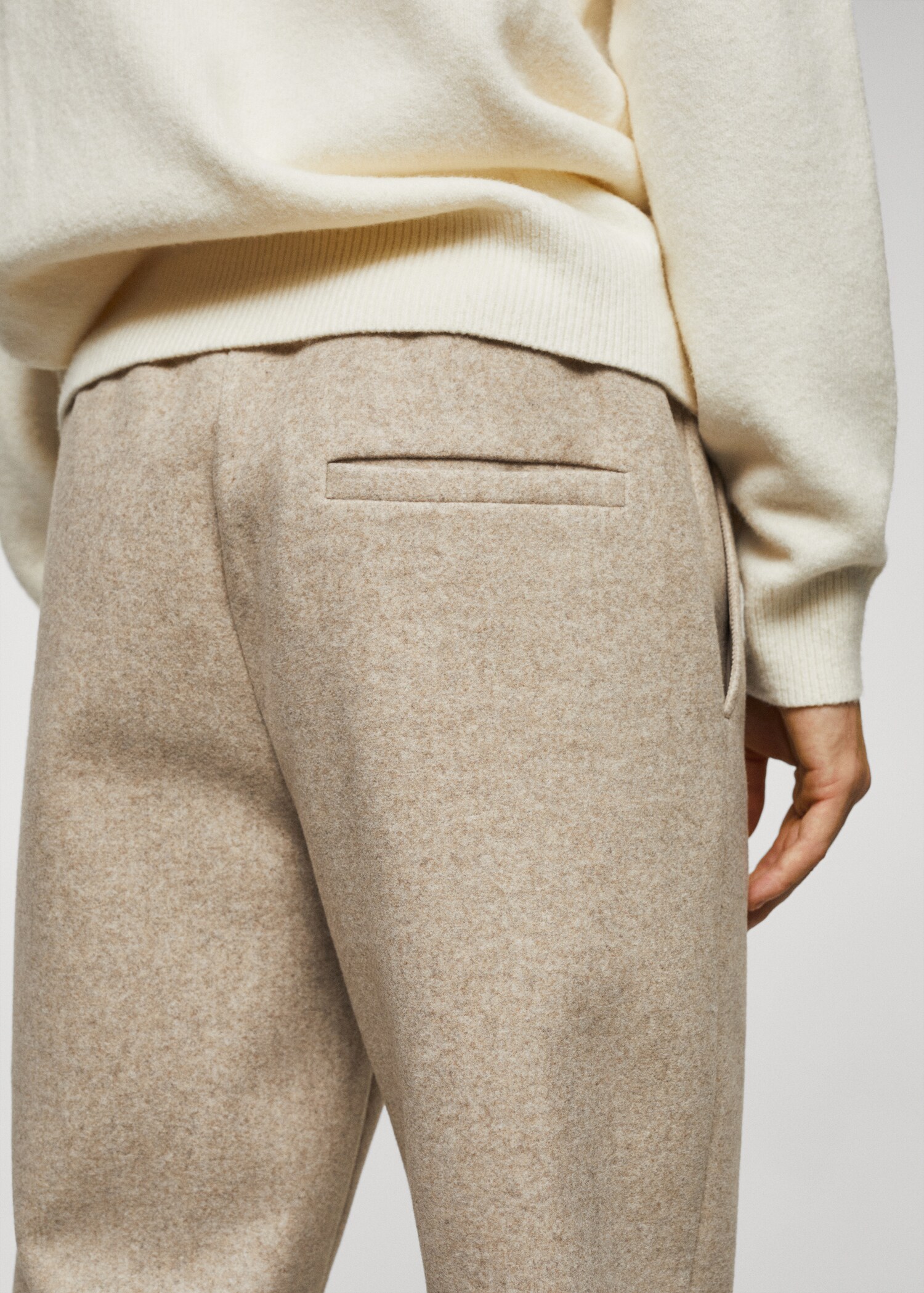 Flannel jogger trousers - Details of the article 4