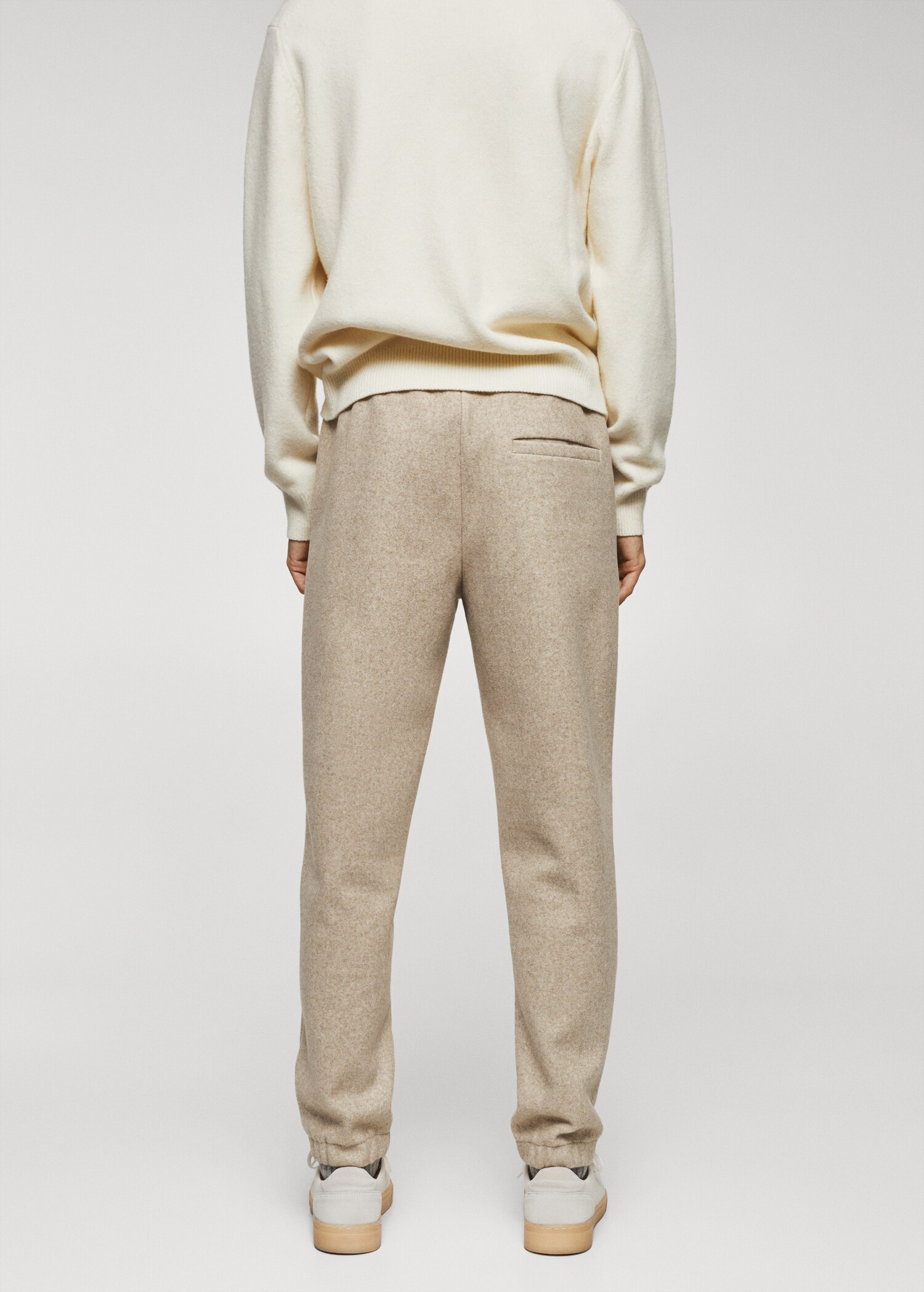 Flannel jogger trousers - Reverse of the article