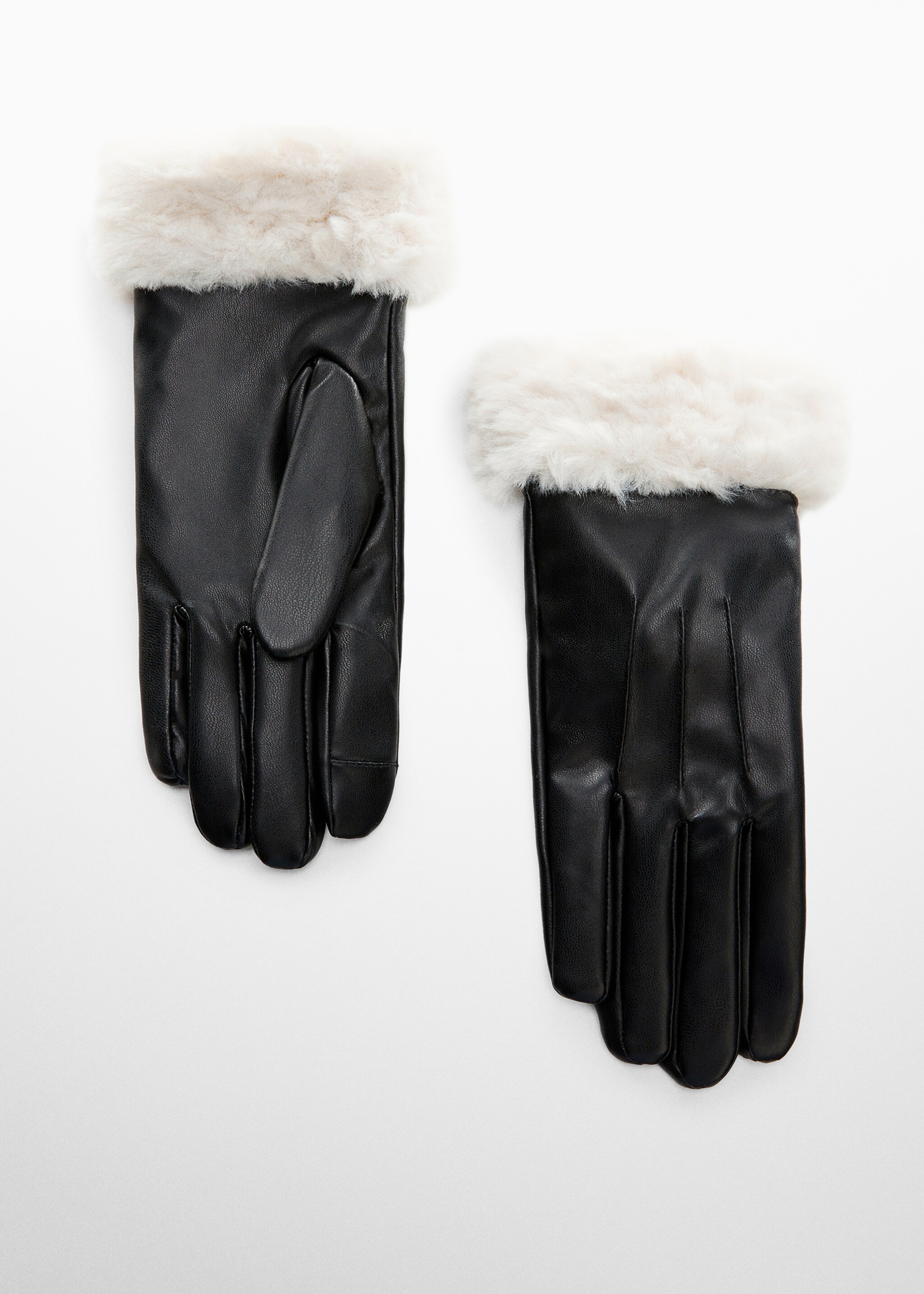 Gants combinés imitation fourrure - Article sans modèle