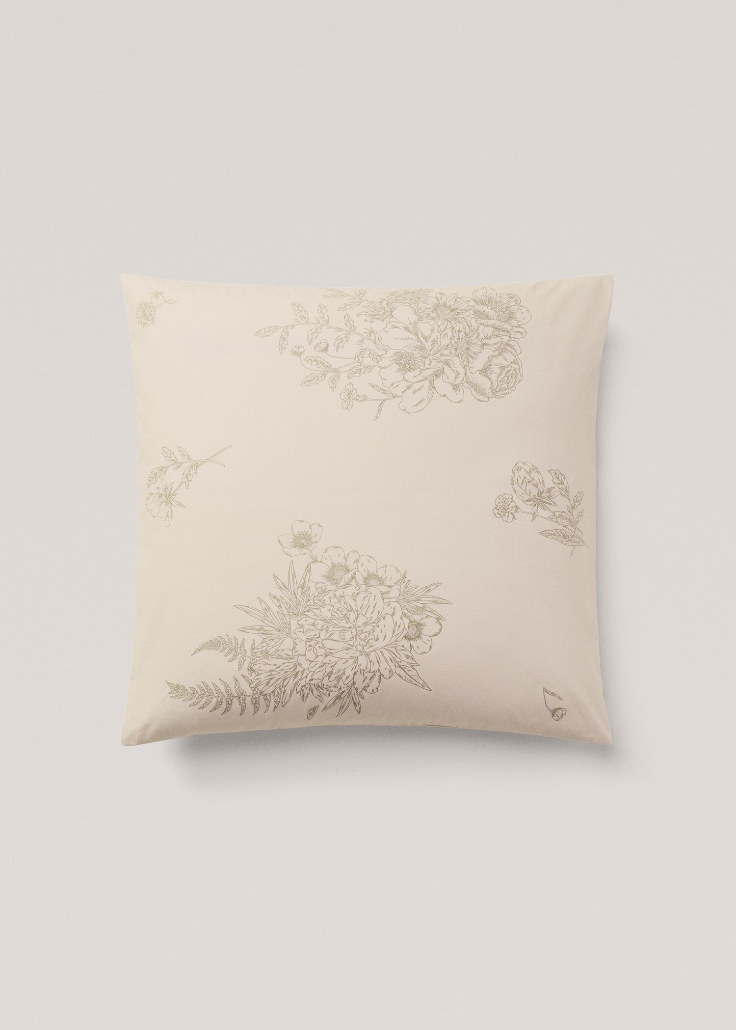 Floral-print pillowcase 60x60cm (Pack of 2) - Article without model