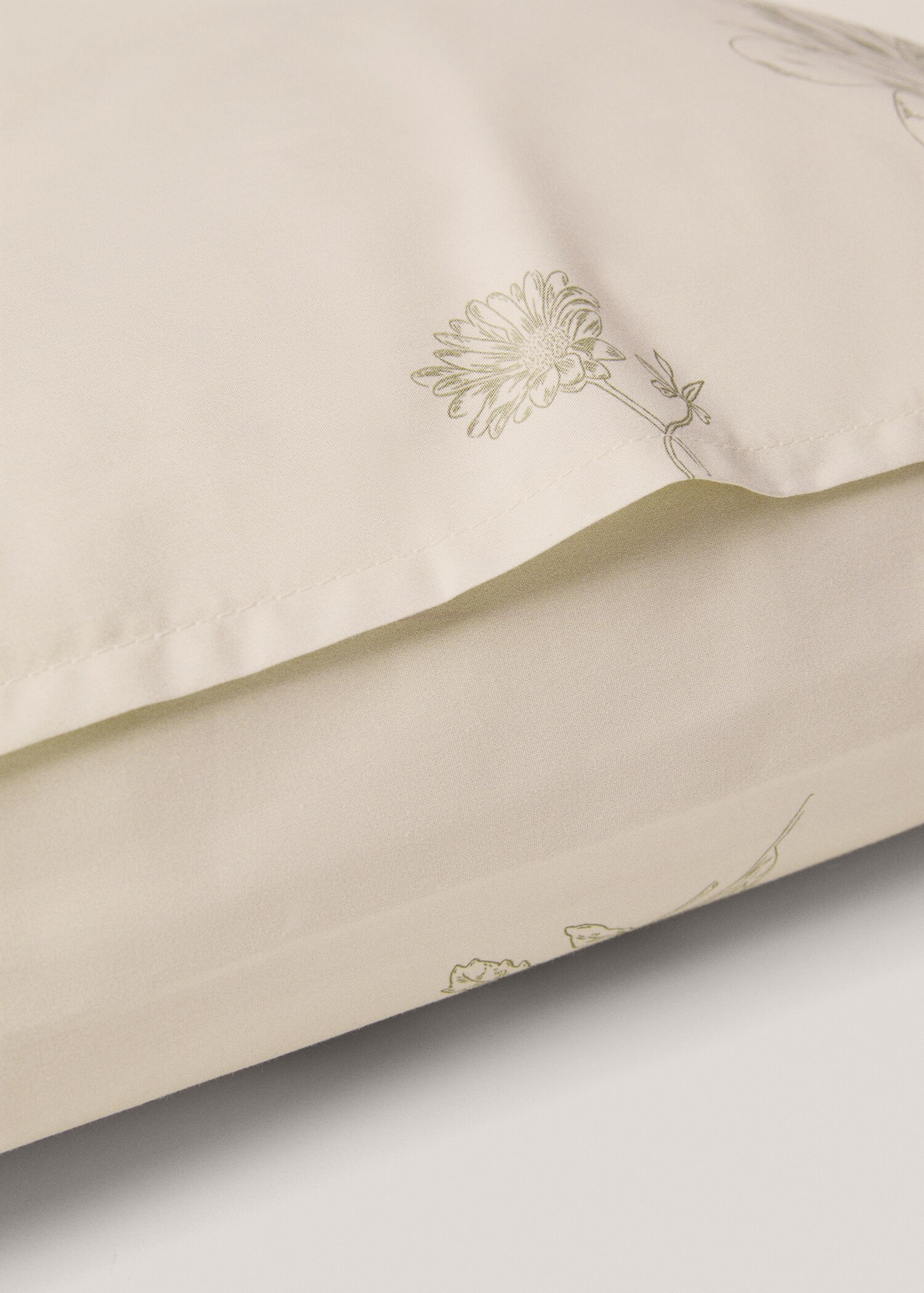 Floral-print pillowcase 60x60cm (Pack of 2) - Details of the article 1