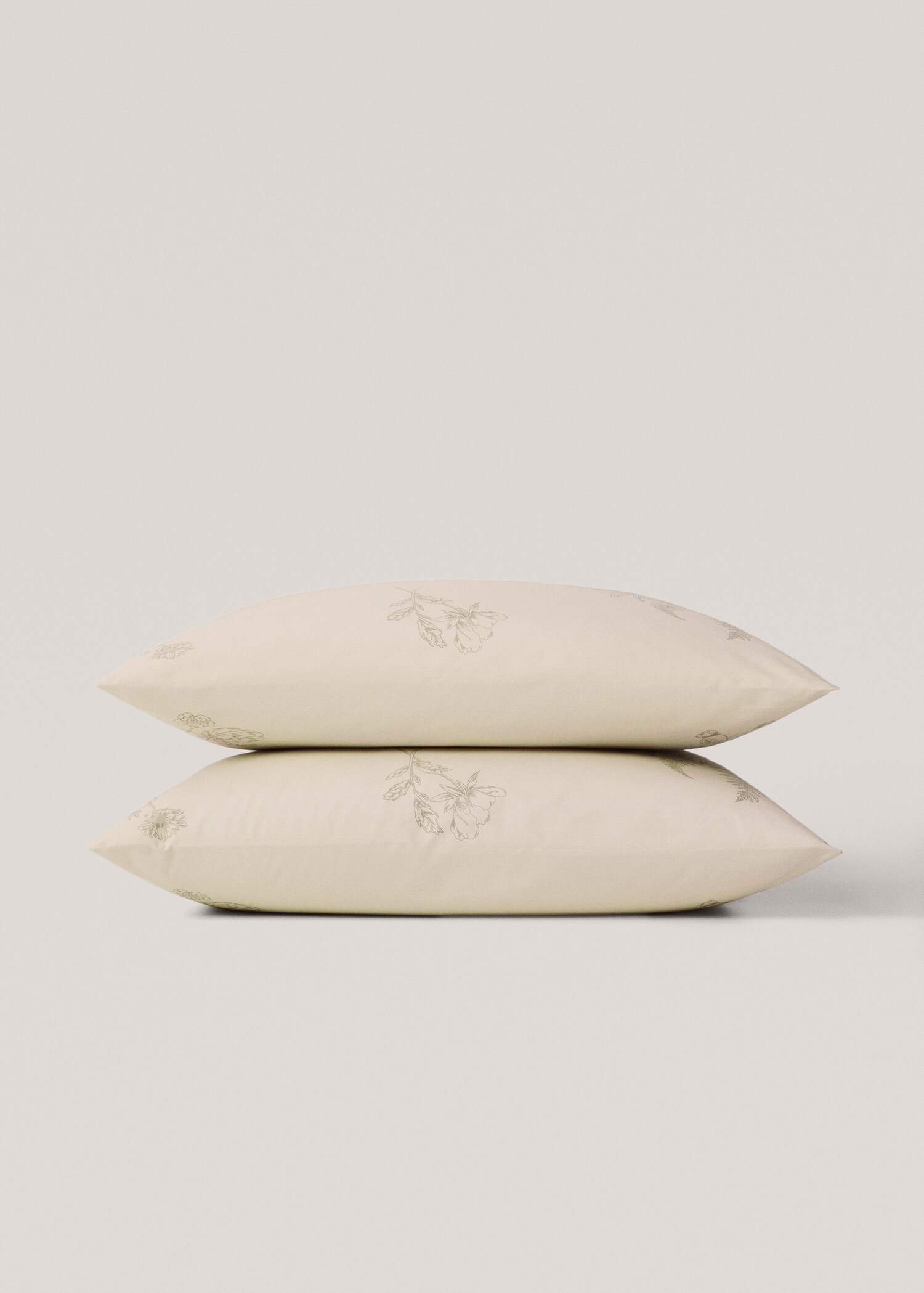 Floral-print pillowcase 60x60cm (Pack of 2) - Details of the article 3