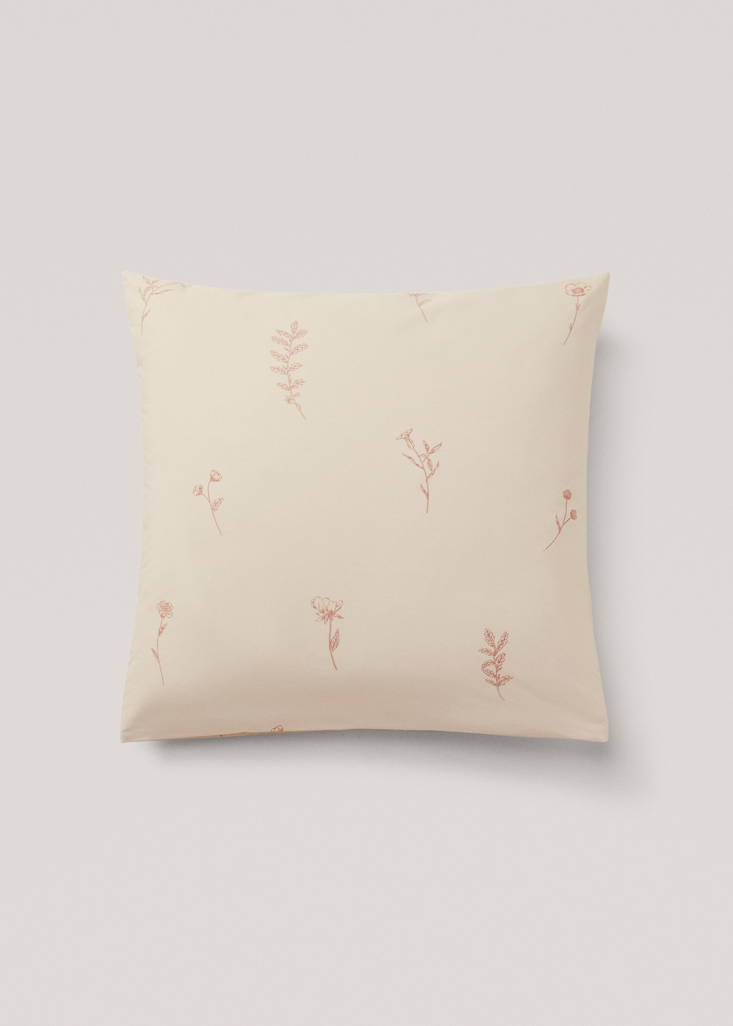 Floral-print pillowcase 60x60cm (Pack of 2) - Article without model