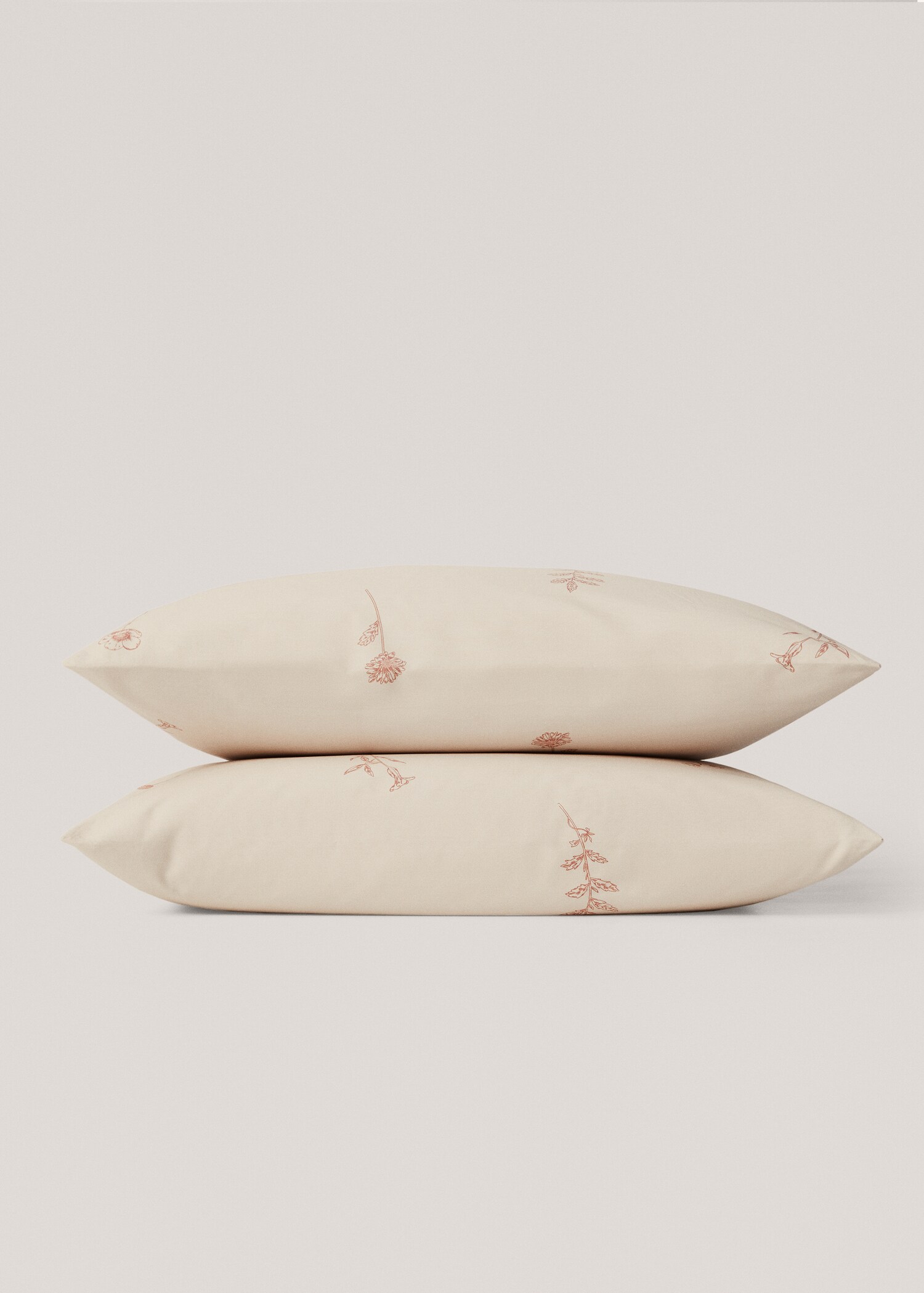 Floral-print pillowcase 60x60cm (Pack of 2) - Details of the article 3