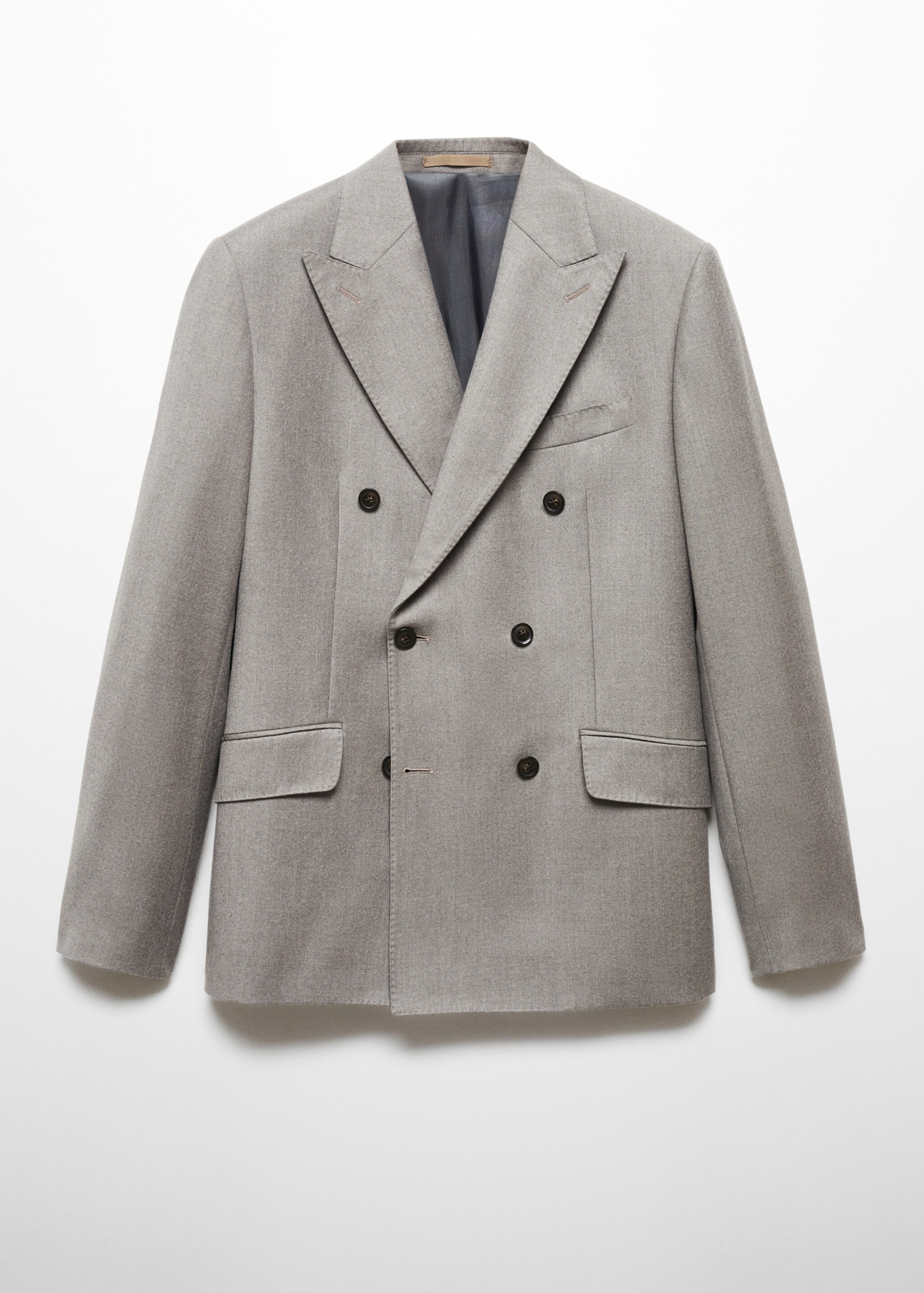 Virgin wool double-breasted suit jacket - Article without model