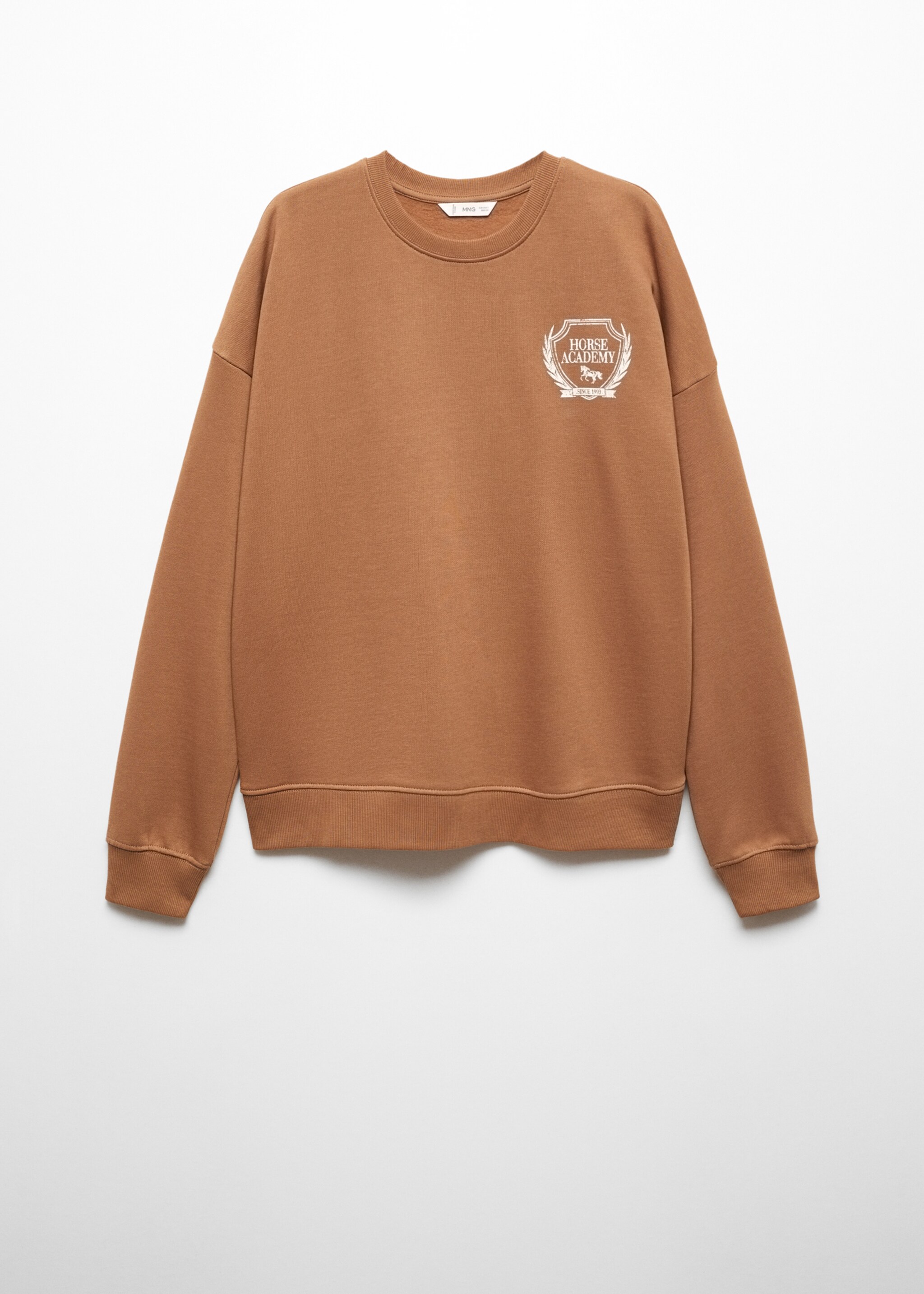 Gemustertes Sweatshirt mit Aufschrift - Artikel ohne Model
