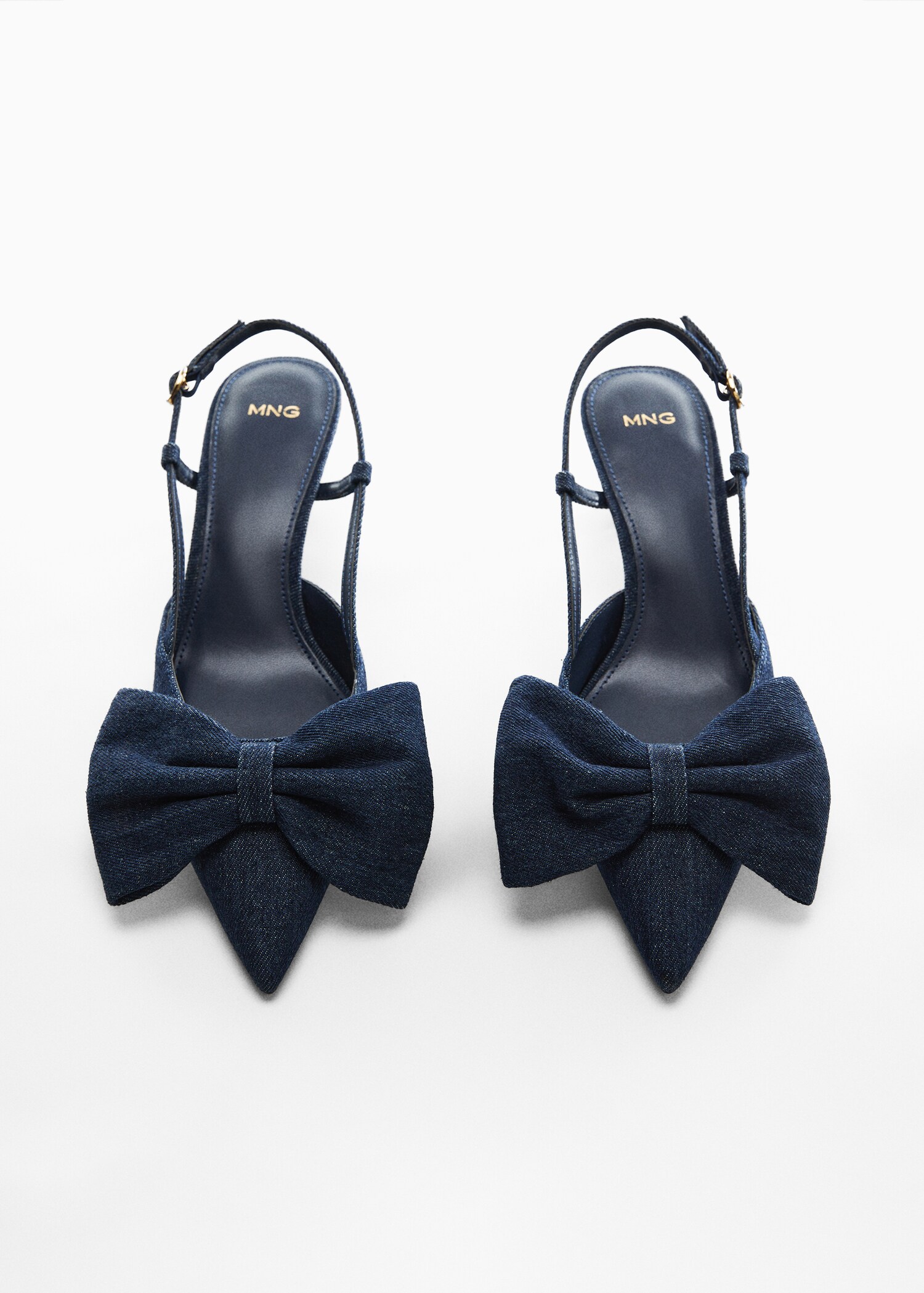 Bow-heeled denim shoes - Details of the article 5