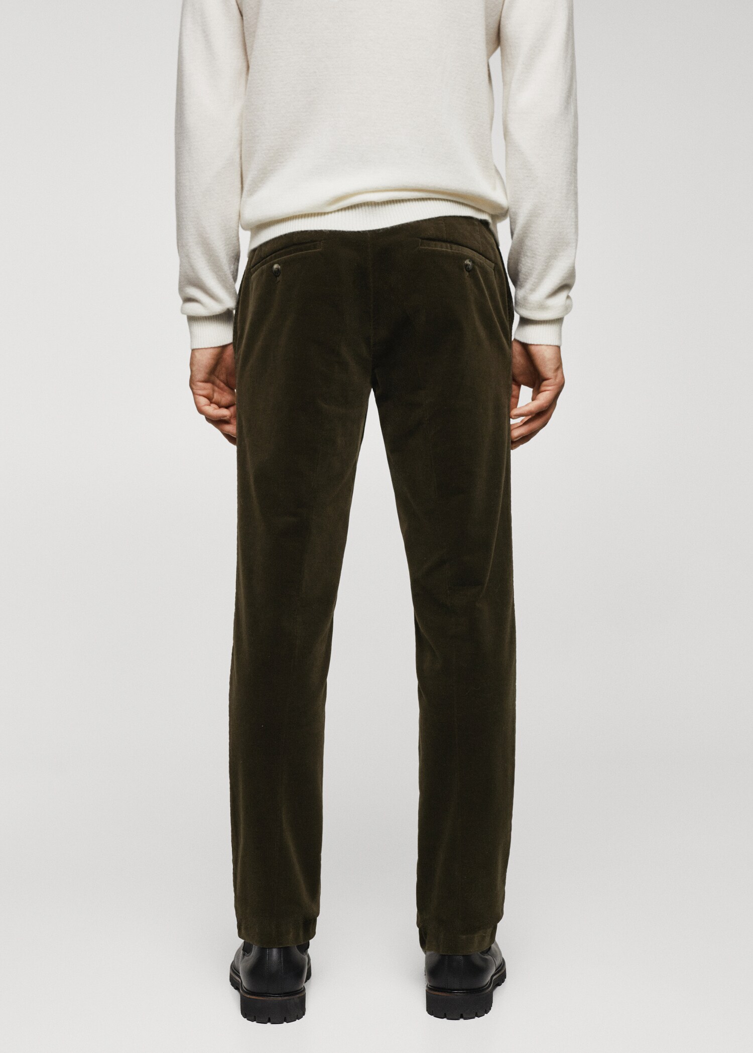 Slim-fit micro-corduroy trousers - Reverse of the article