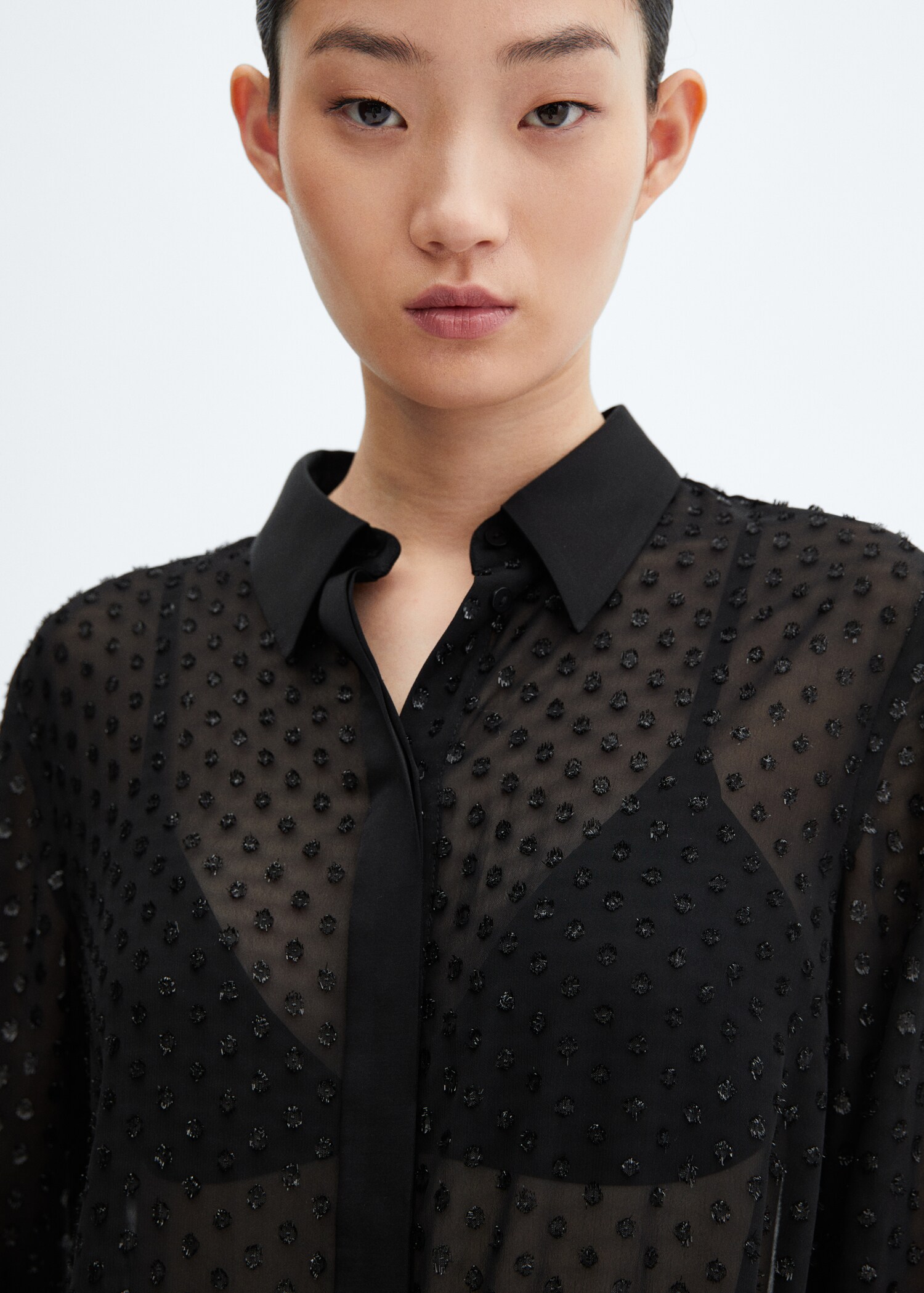 Camisa semitransparente plumeti - Detalle del artículo 1