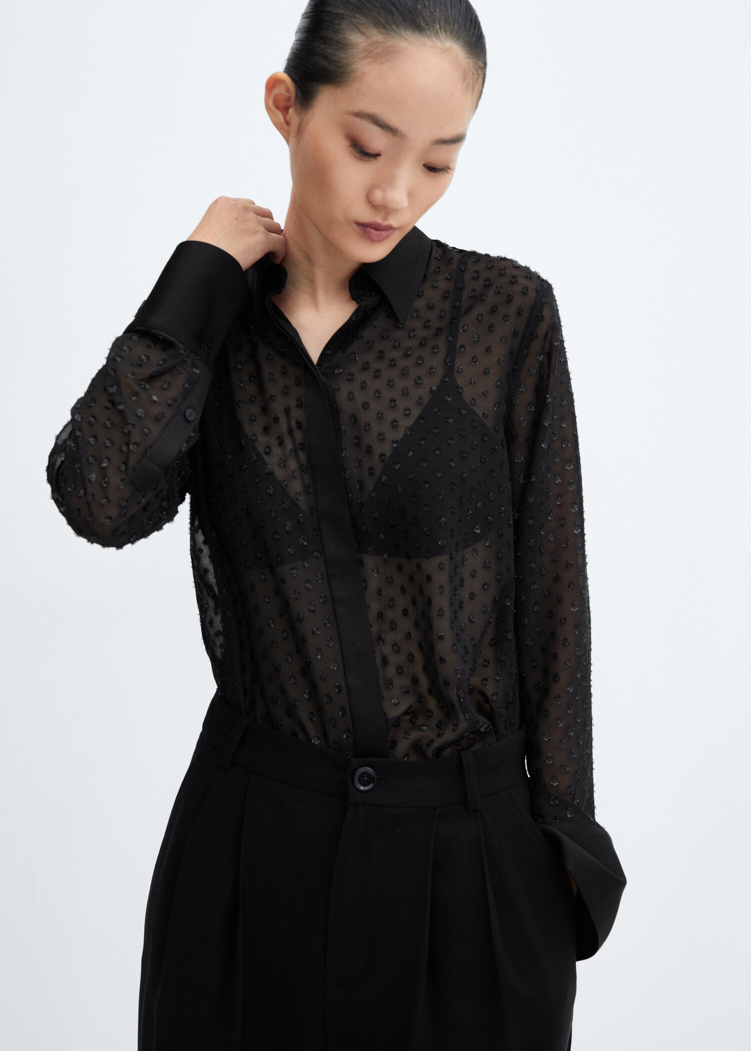 Camisa semitransparente plumeti - Detalle del artículo 6