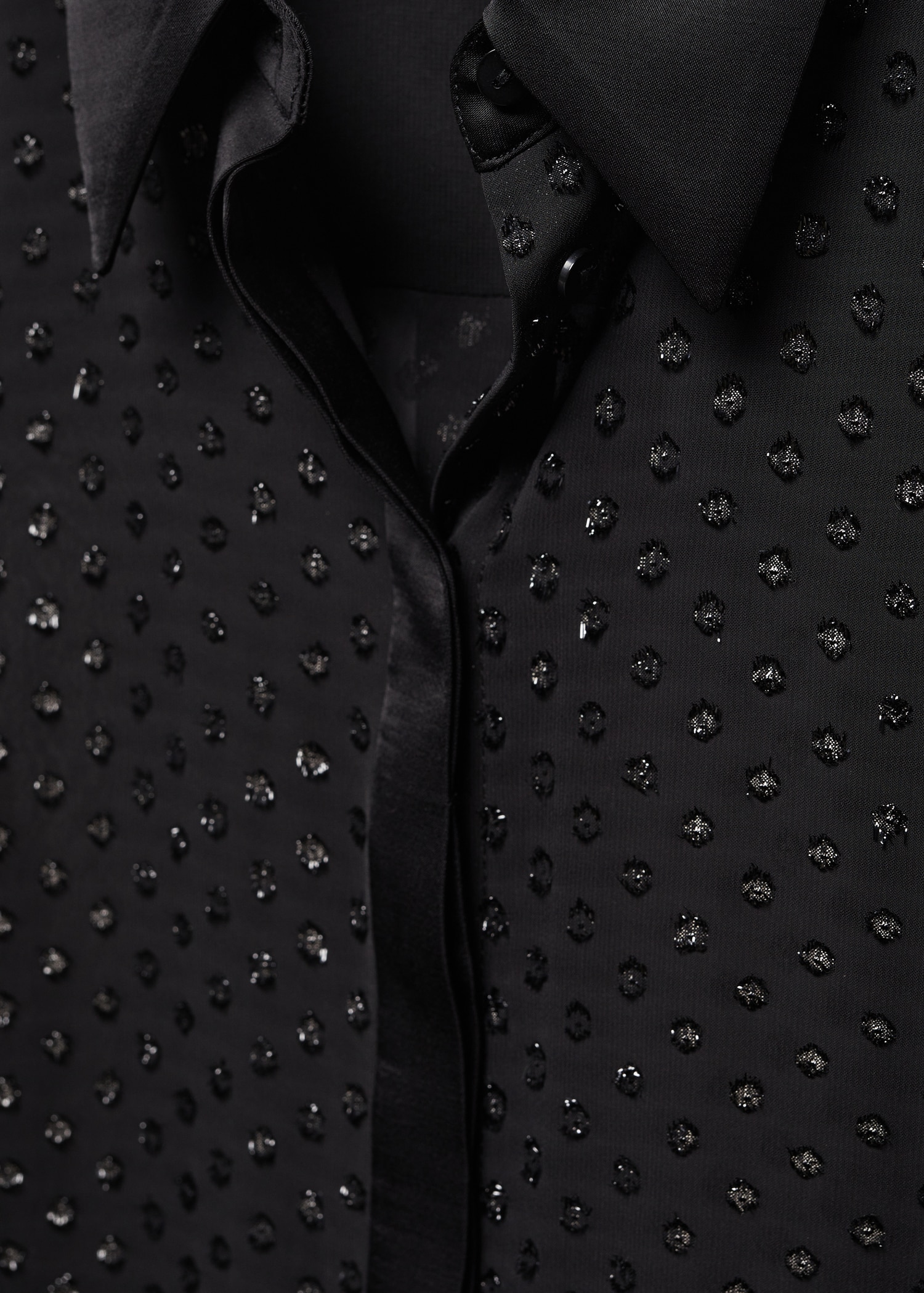 Chemise semi-transparente plumetis Femme MANGO OUTLET Belgique