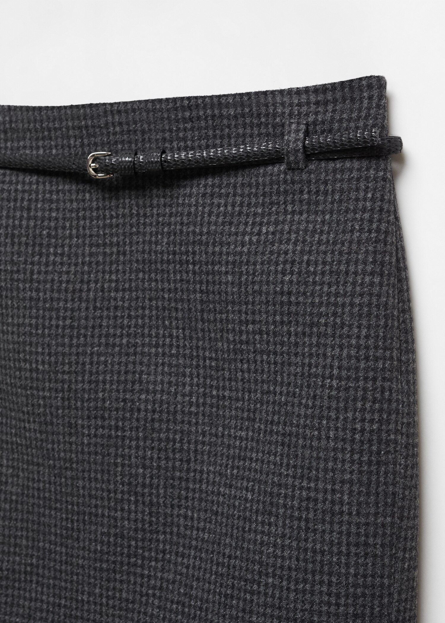 Houndstooth skirt with belt - Details of the article 8