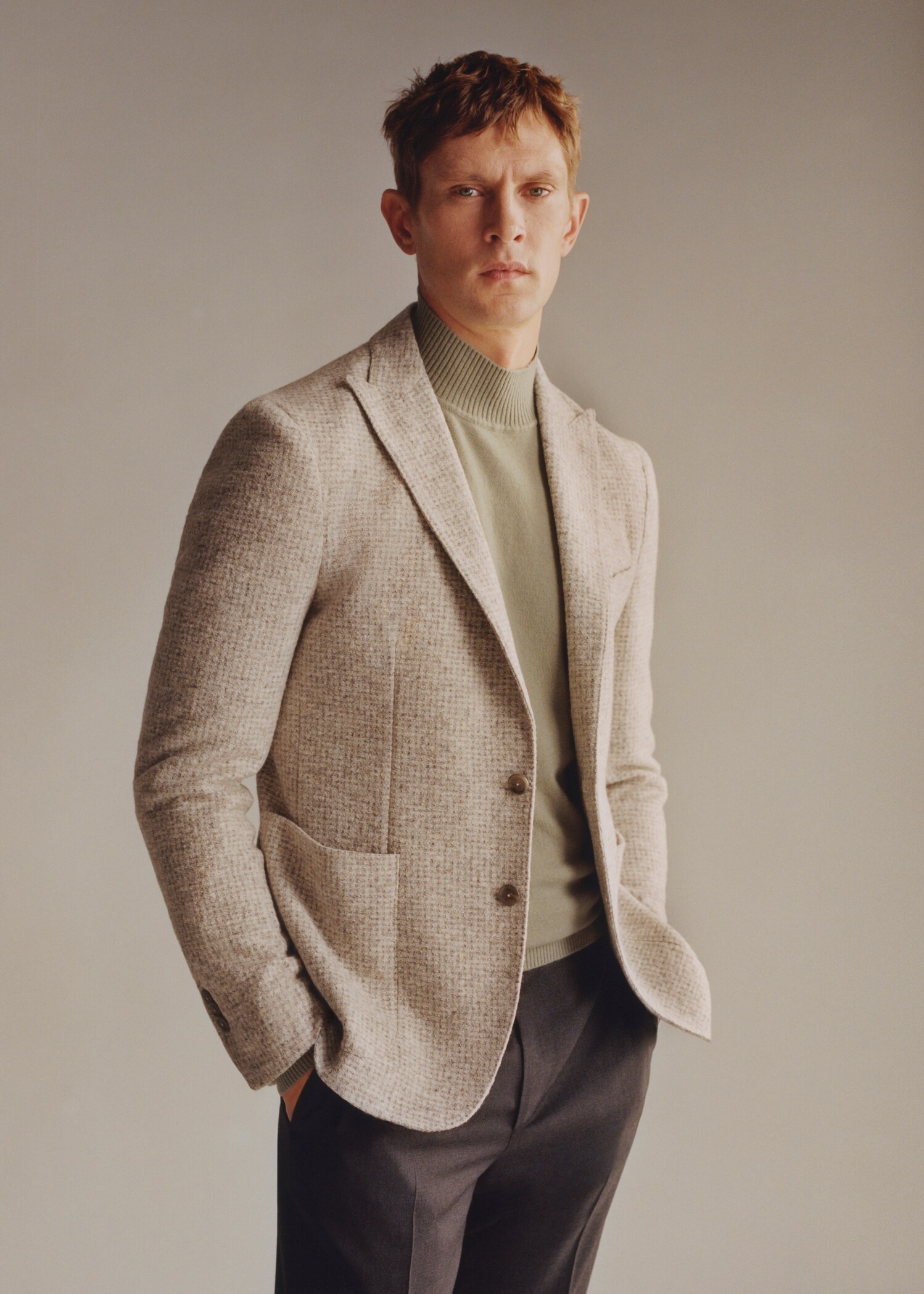 Sakko aus Schurwolle mit Hahnentrittmuster - Detail des Artikels 5