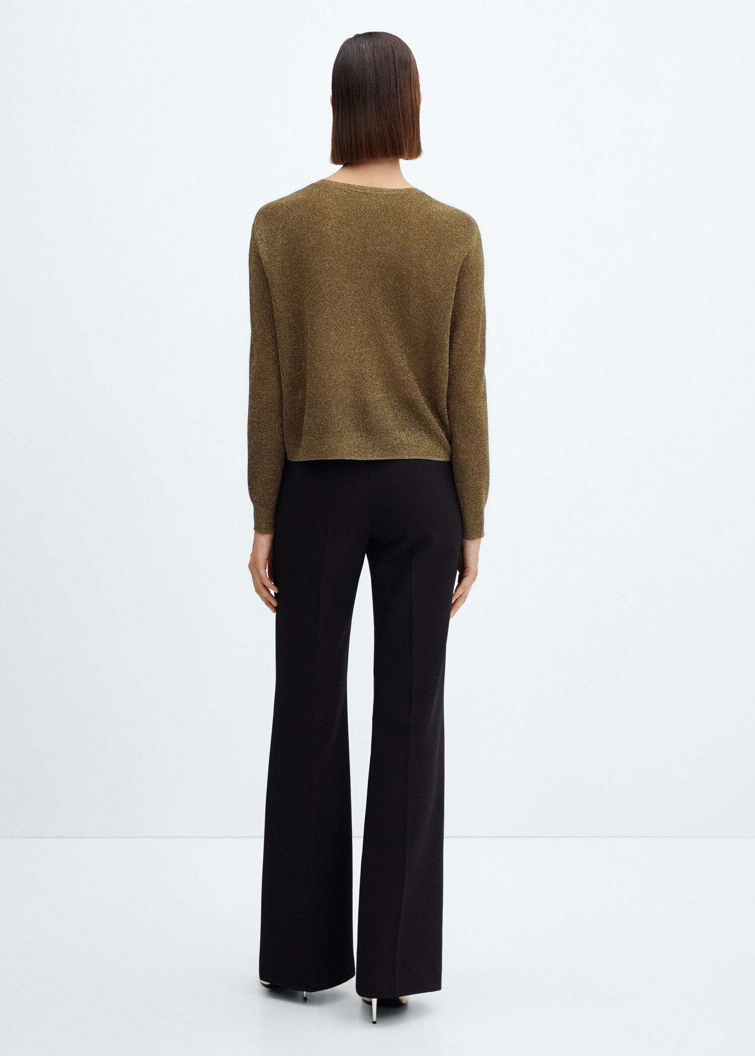 Crewneck lurex sweater - Reverse of the article