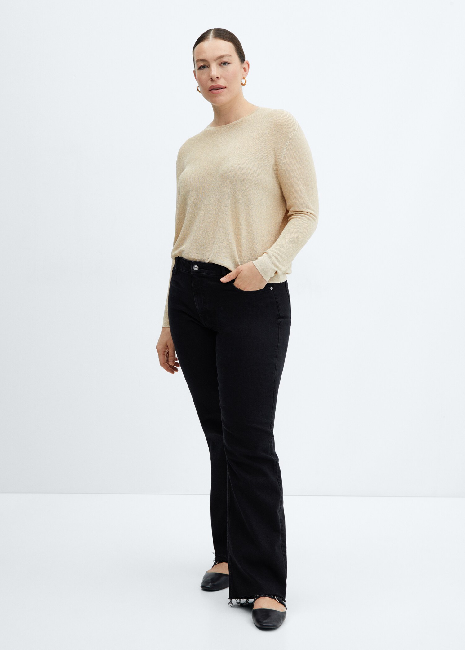 Crewneck lurex sweater - Details of the article 3