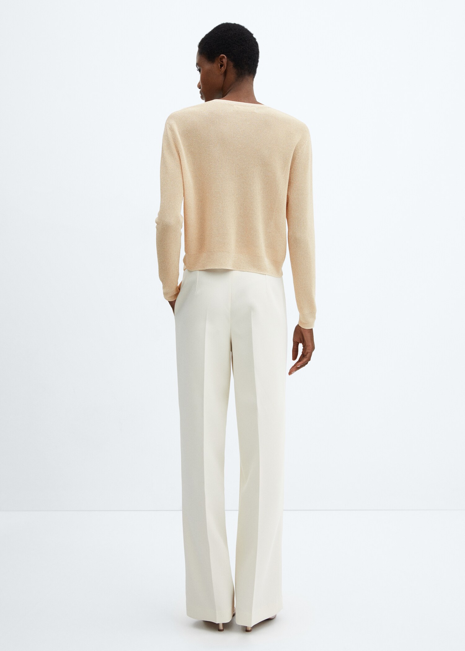 Crewneck lurex sweater - Reverse of the article