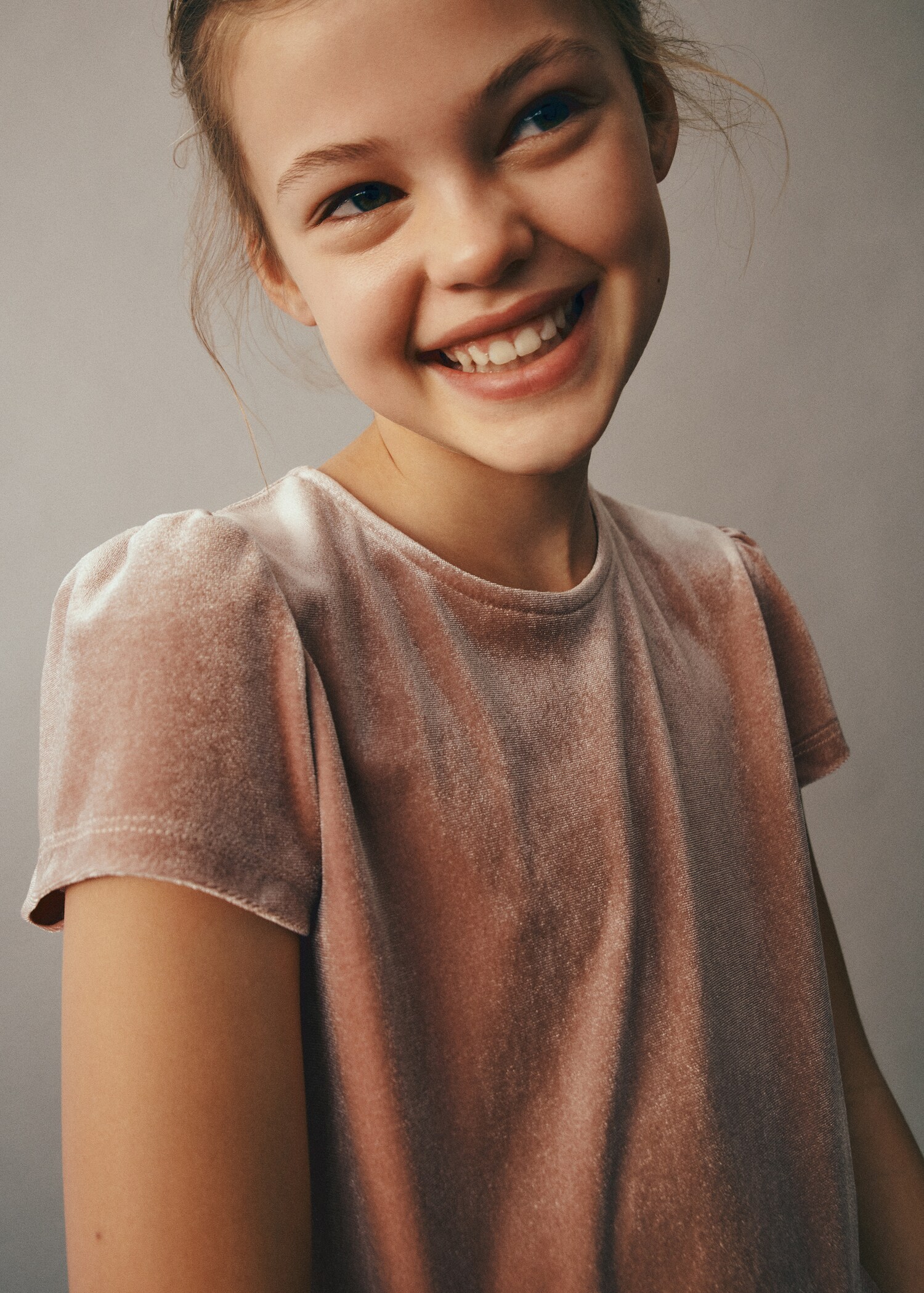 Puffed sleeves velvet T-shirt - Details of the article 5