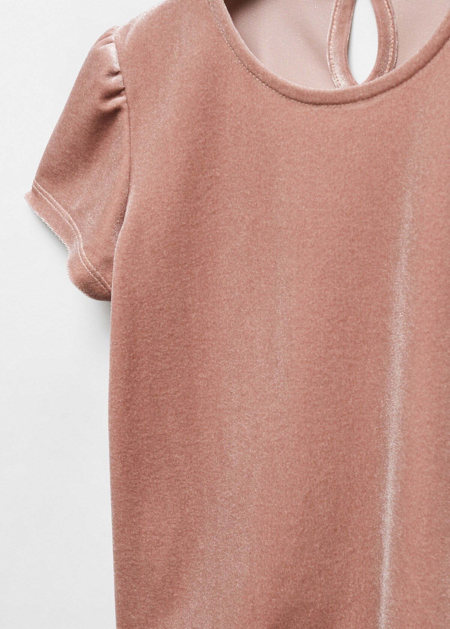Puffed sleeves velvet T-shirt - Details of the article 8